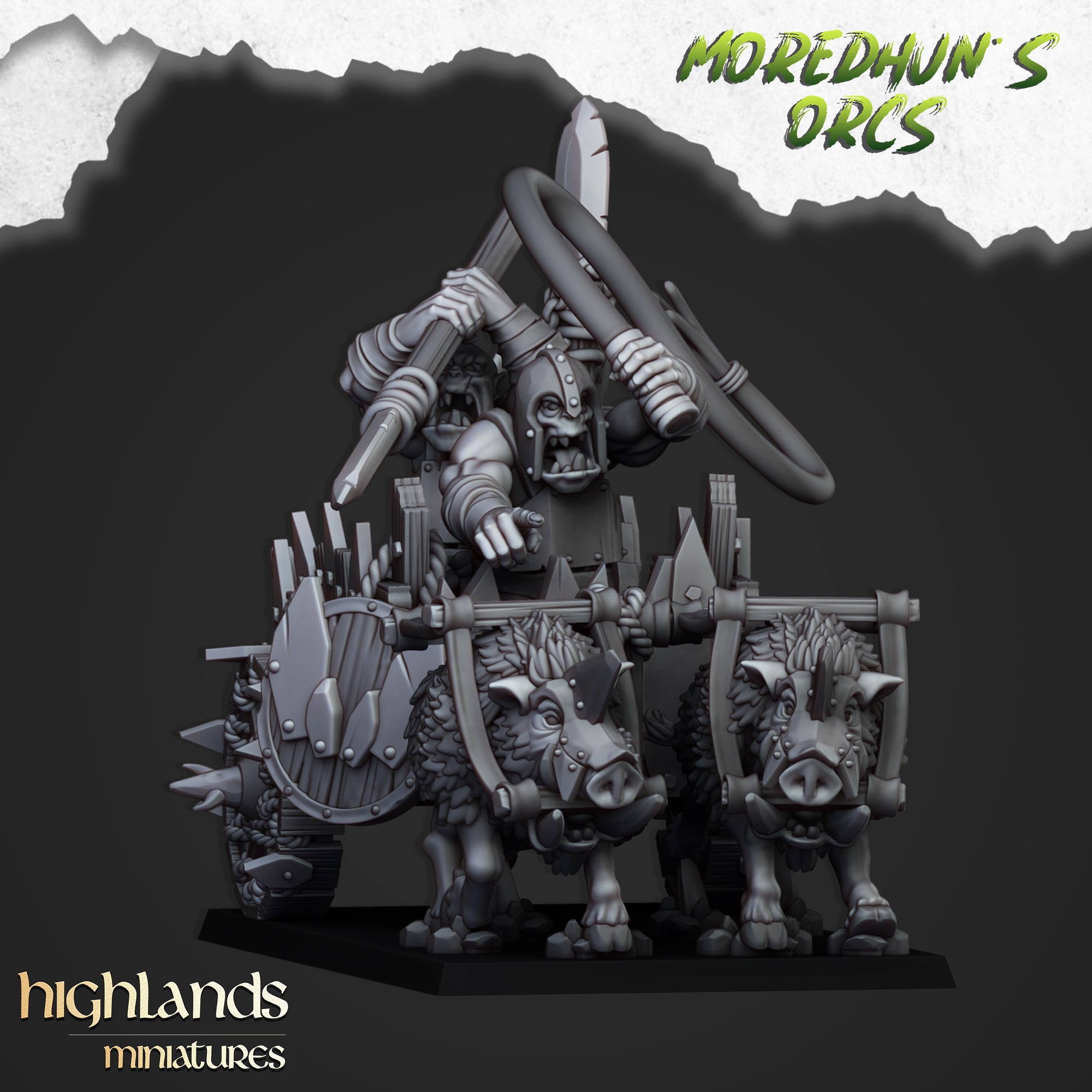 Orc Chariot (x1) - Orc & Goblin Tribes | Highlands Miniatures