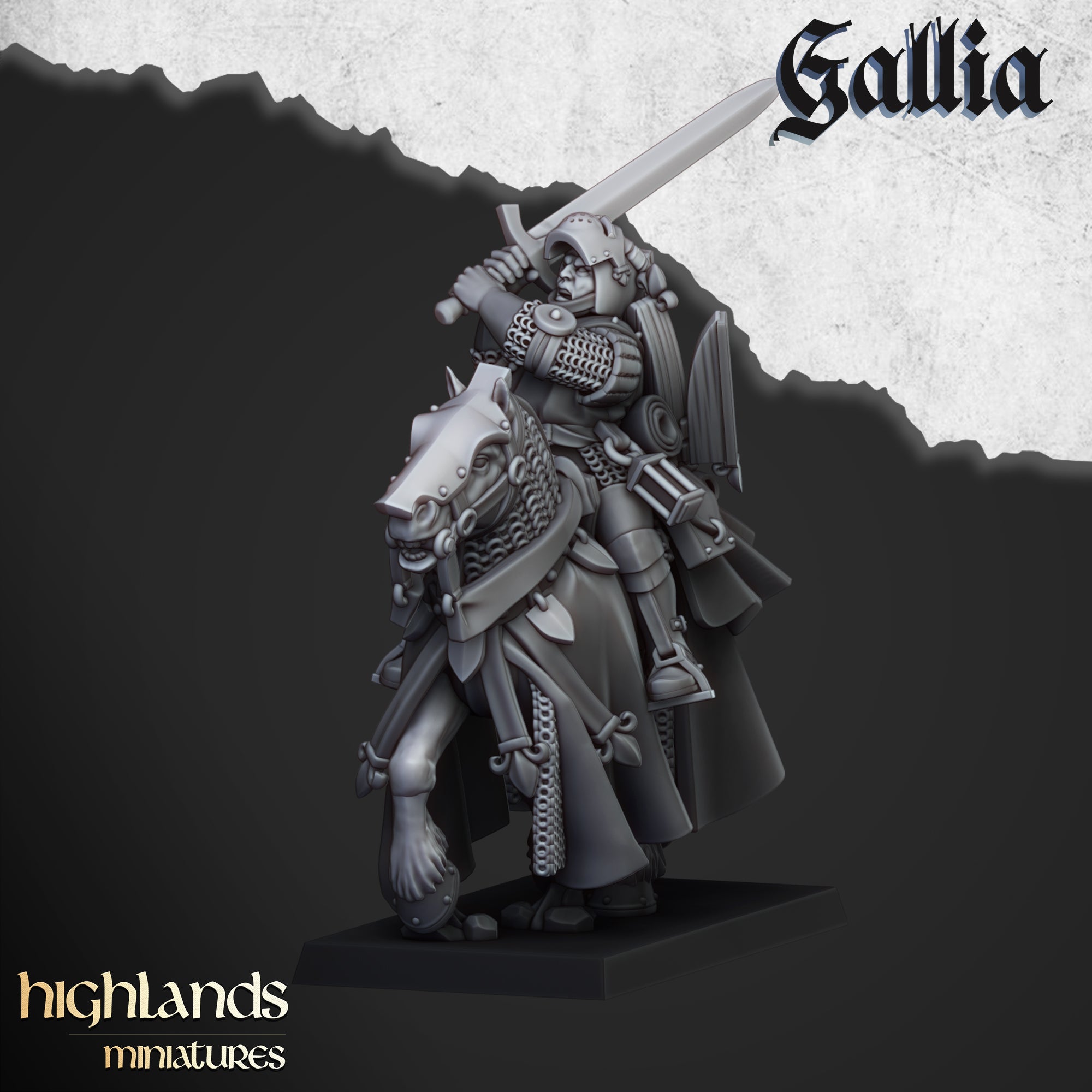 Caballeros en misión (x8) - Caballeros de Gallia | Miniaturas de las Tierras Altas