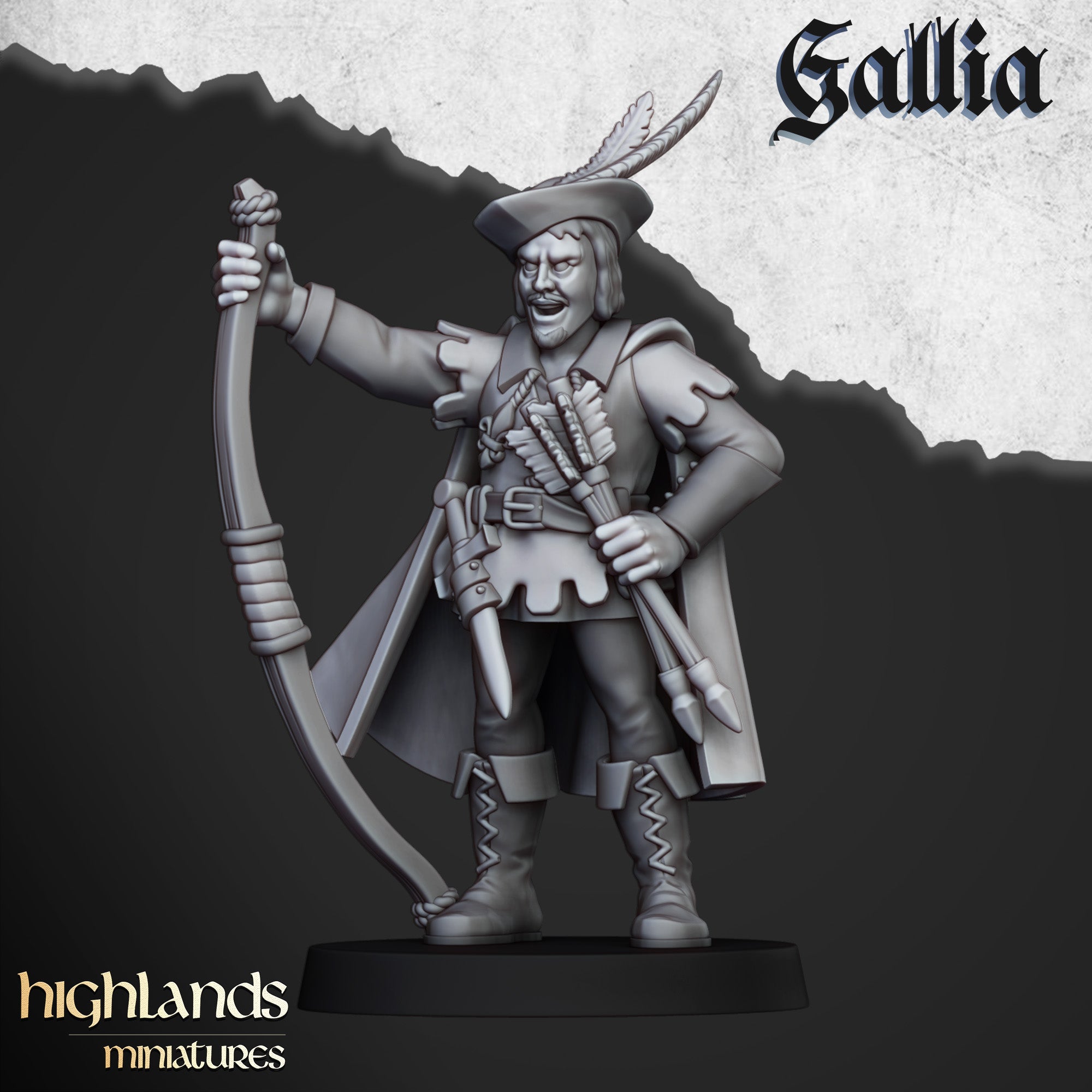 Robin Hood and the Sherwood Archers (x9) - Knights of Gallia | Highlands Miniatures