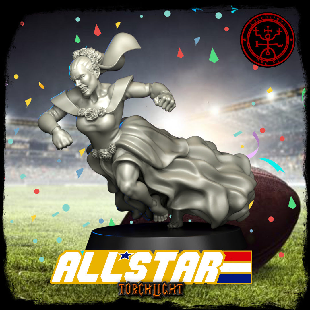 Roxanna Blackthum - Jugadora estrella humana - Fútbol de fantasía - Modelos de antorchas