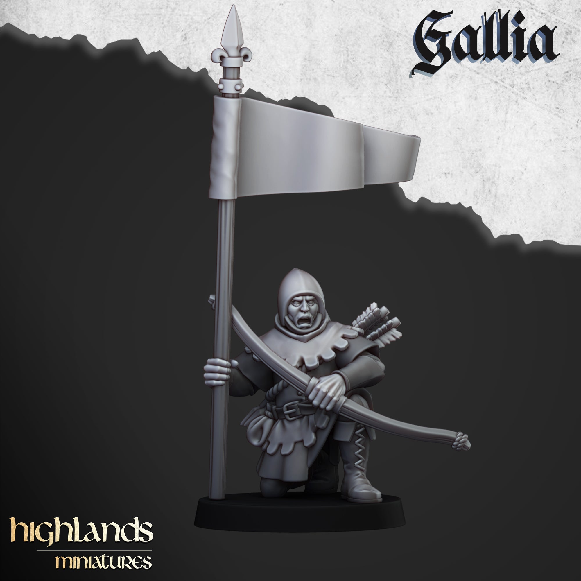 Robin Hood and the Sherwood Archers (x9) - Knights of Gallia | Highlands Miniatures