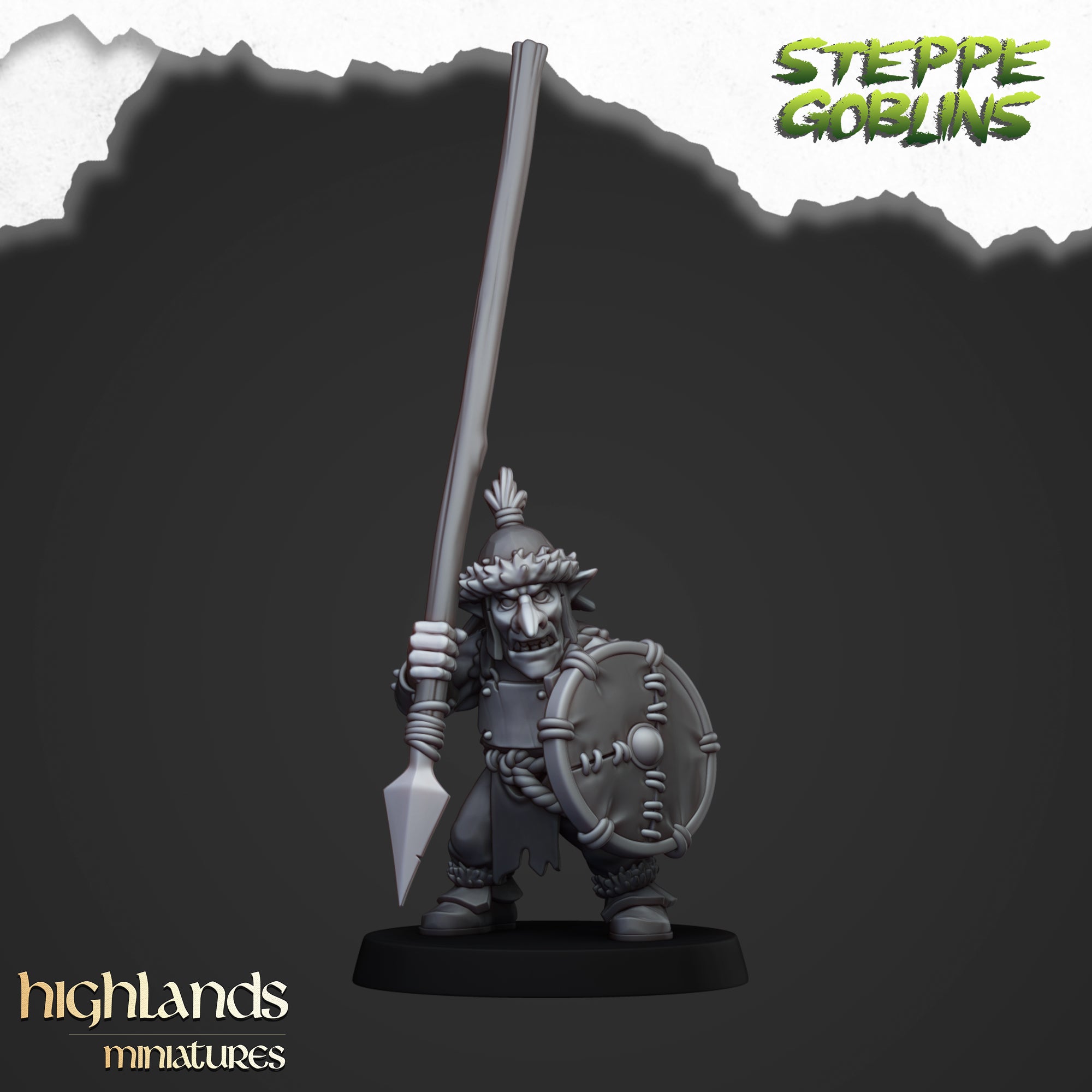 Steppen-Goblin-Speerkämpfer (x20) - Ork- und Goblin-Stämme | Highlands Miniatures