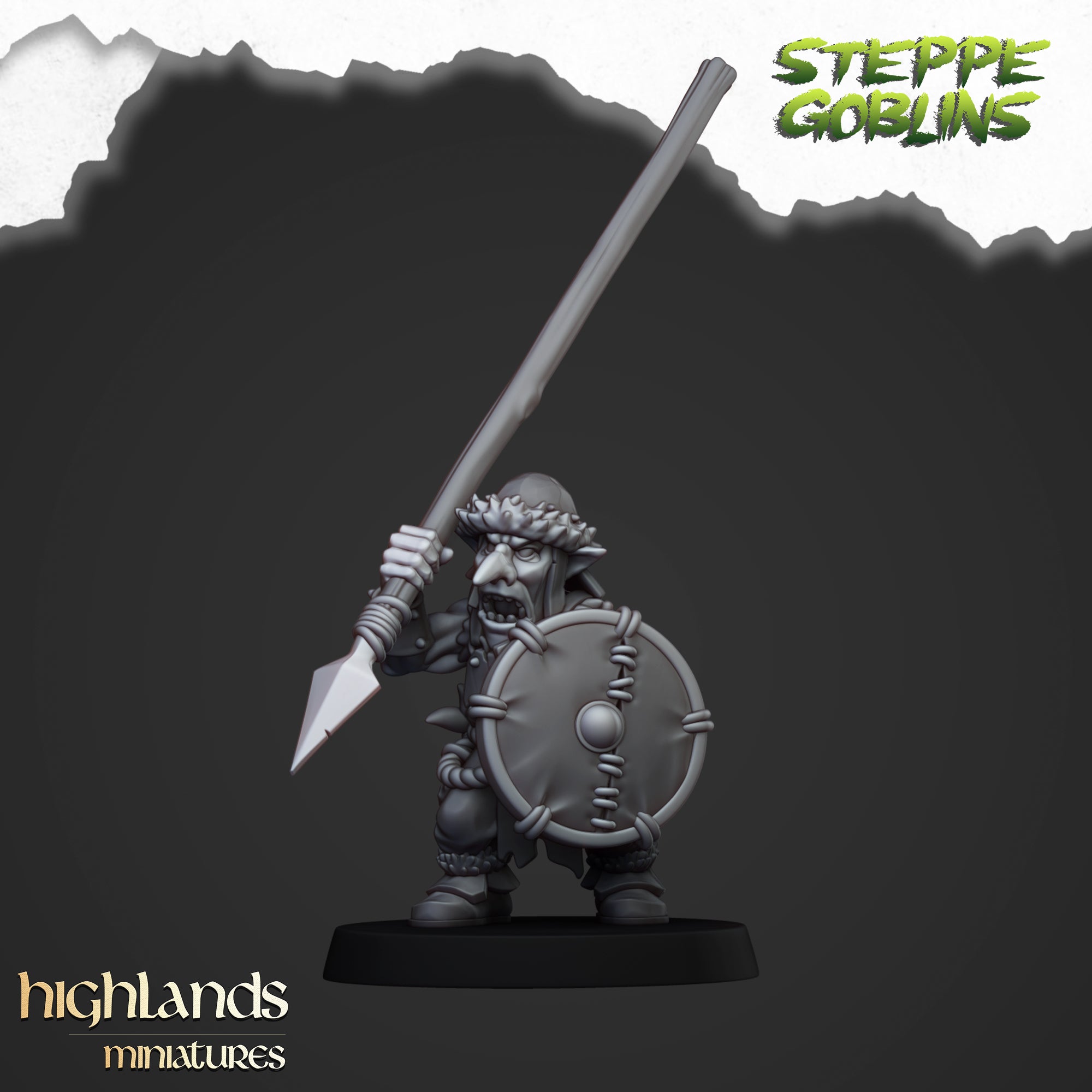 Steppen-Goblin-Speerkämpfer (x20) - Ork- und Goblin-Stämme | Highlands Miniatures