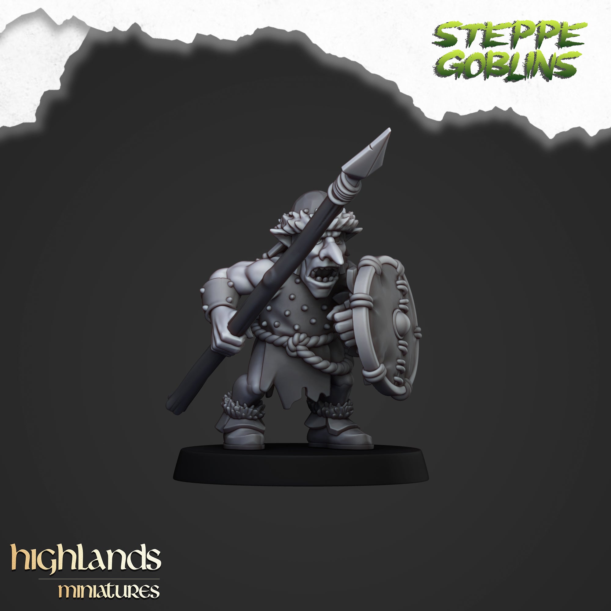 Steppen-Goblin-Speerkämpfer (x20) - Ork- und Goblin-Stämme | Highlands Miniatures