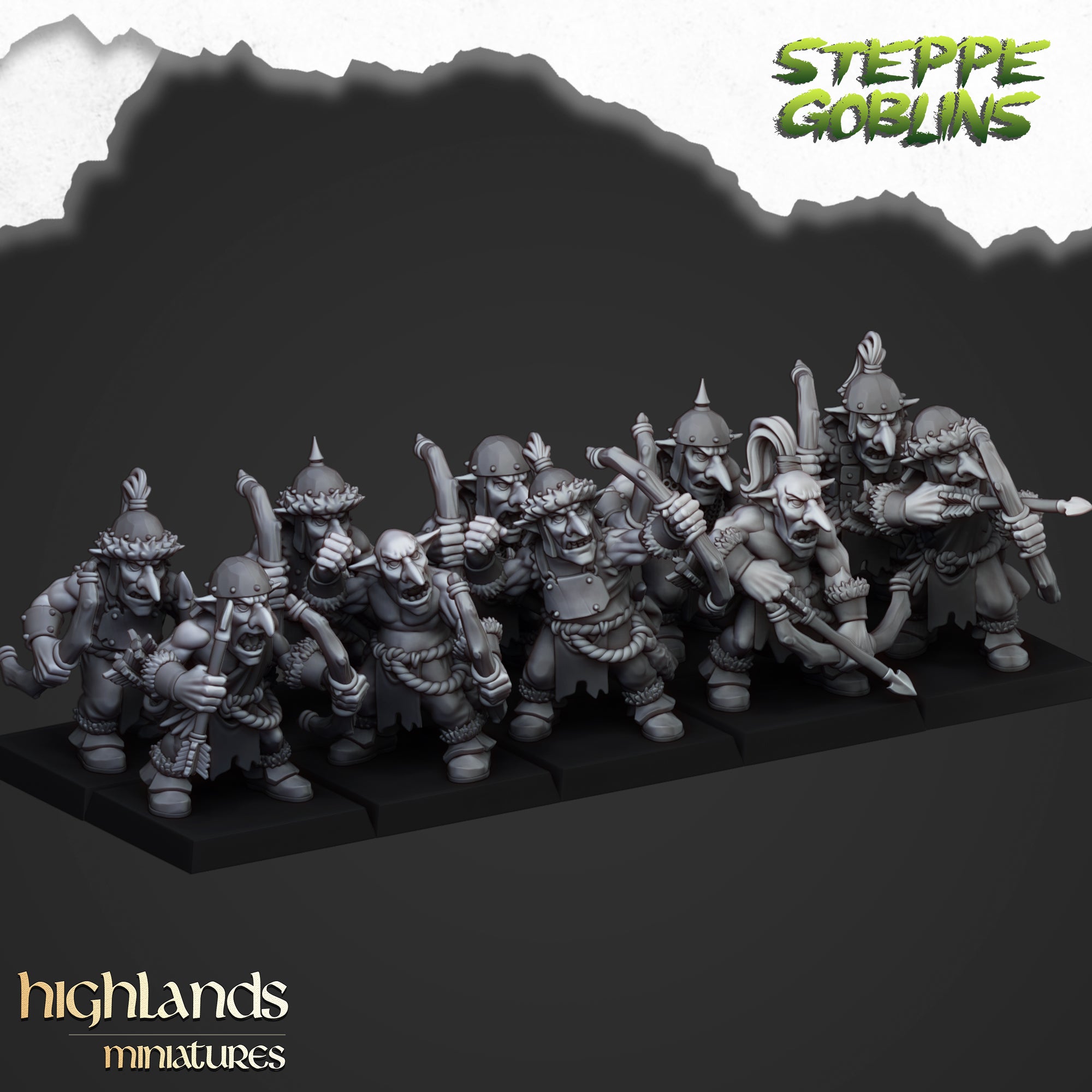 Steppen-Goblin-Bogenschützen (x10) - Ork- und Goblinstämme | Highlands Miniatures