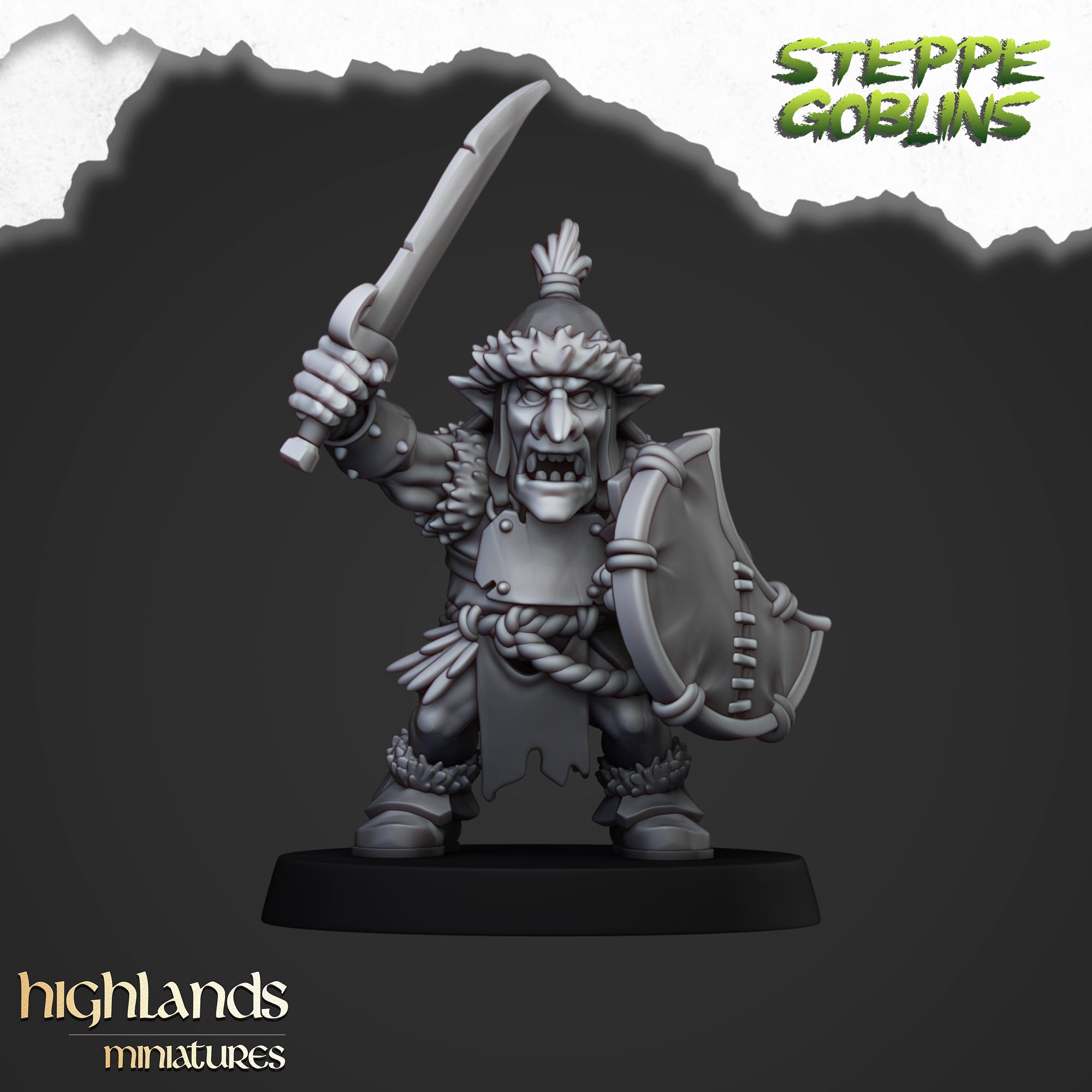 Steppen-Goblin-Speerkämpfer (x20) - Ork- und Goblin-Stämme | Highlands Miniatures