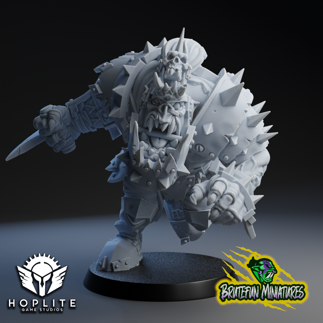 Savage Orc Star Player compatible with Blood Bowl tabletop game