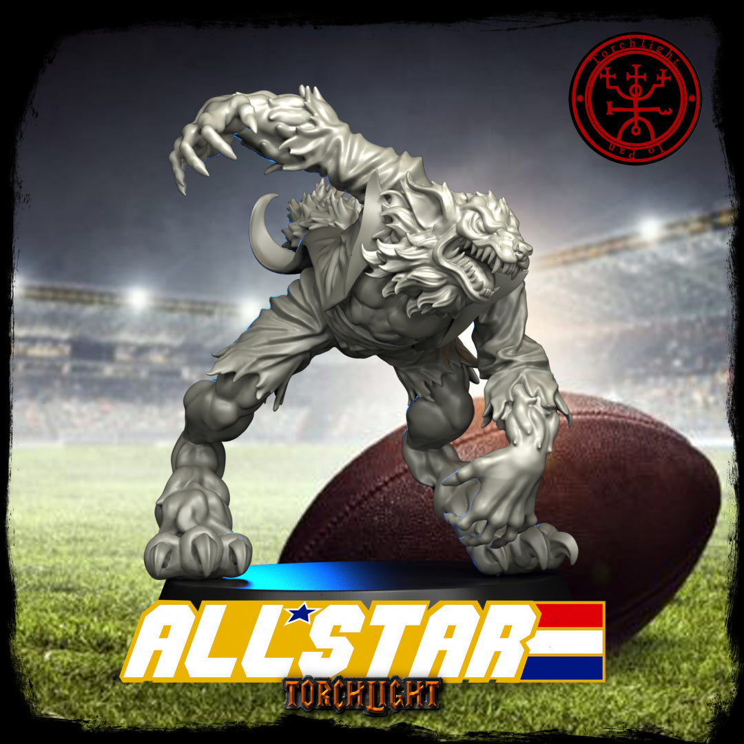 Willy Chenney - Werewolf Star Player - Fantasy Football - Torchlight Models