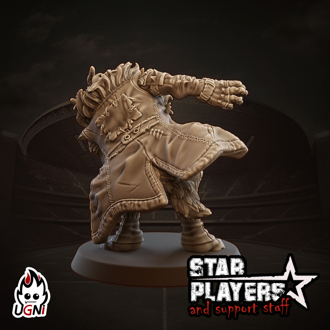 Wolfhelm Shaney - Jugador estrella del hombre lobo - Fútbol de fantasía - Miniaturas Ugni