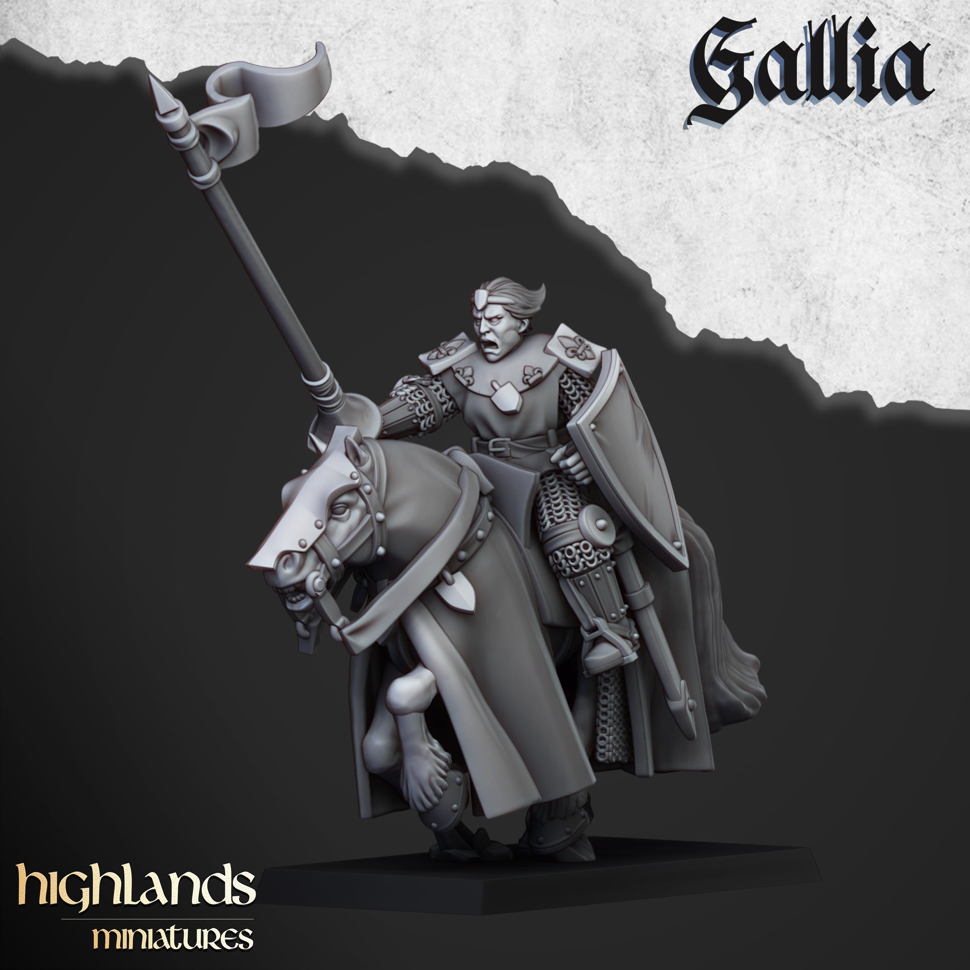 Junge Ritter von Gallia (x8) - Ritter von Gallia | Highlands Miniatures