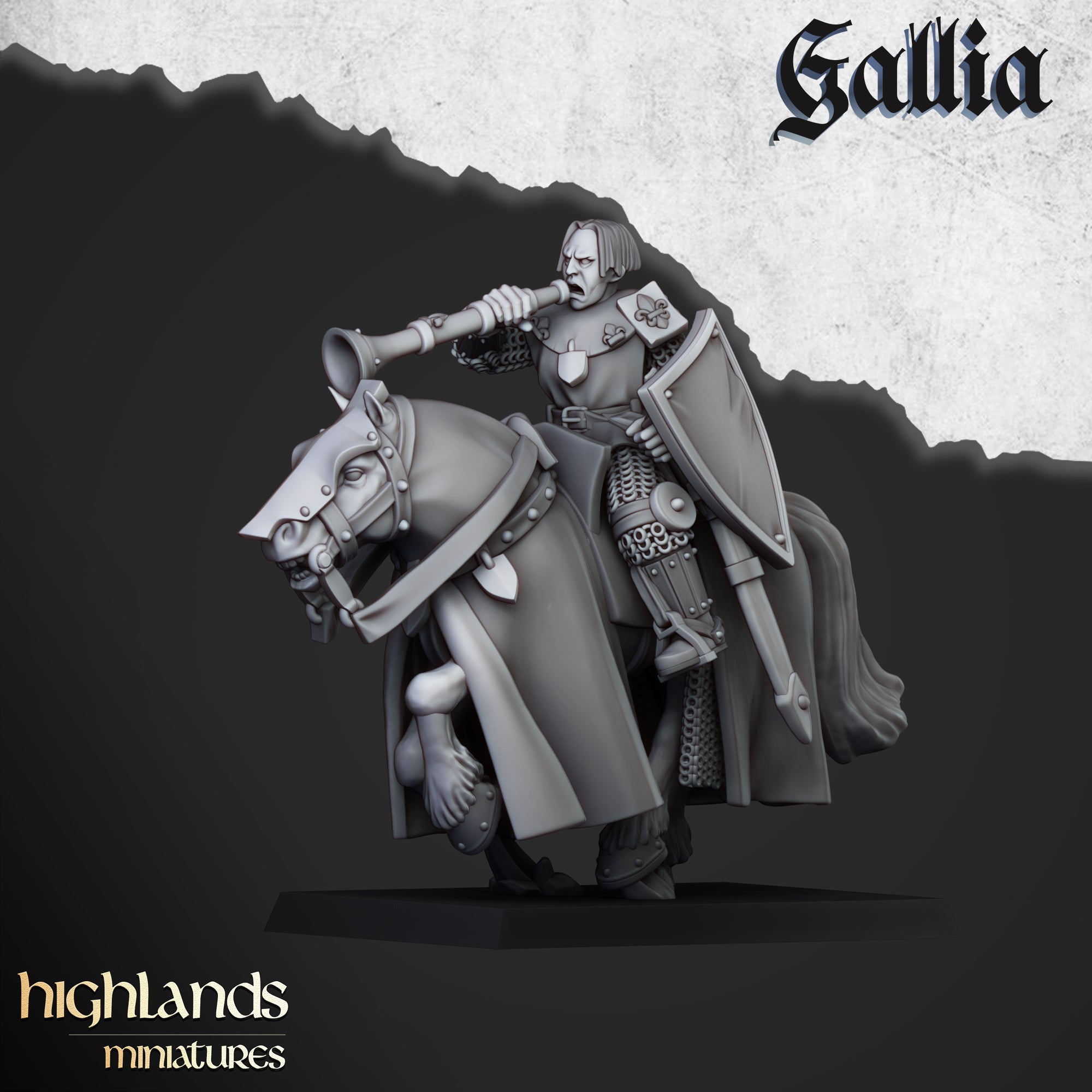 Junge Ritter von Gallia (x8) - Ritter von Gallia | Highlands Miniatures