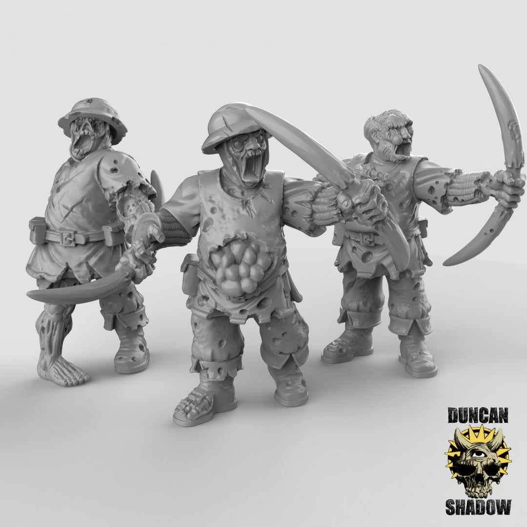 Guardia de la ciudad humana zombie con arcos | Sombra de Duncan | Compatible con Dragones y Mazmorras y Pathfinder