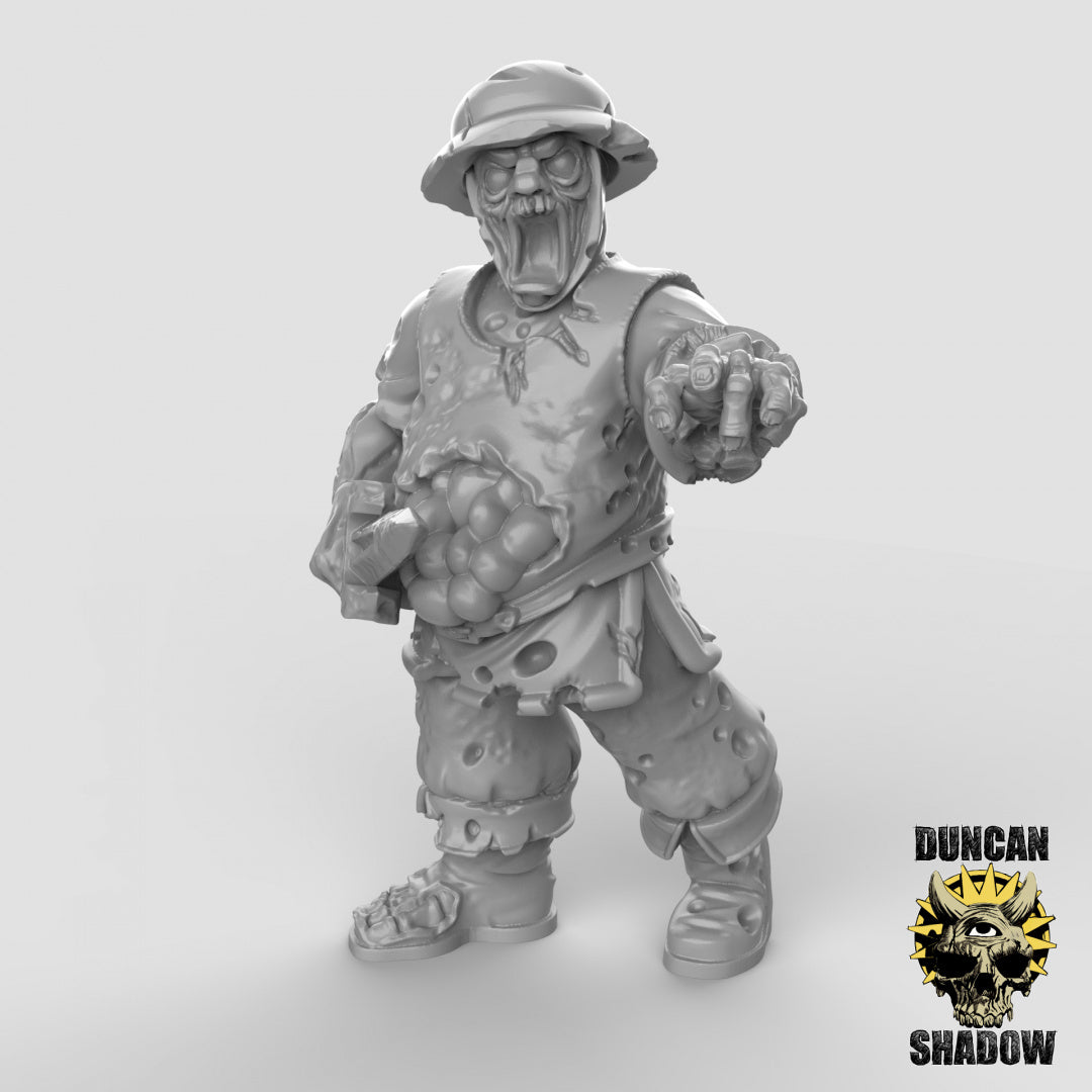 Guardia de la ciudad humana zombie con dagas | Sombra de Duncan | Compatible con Dragones y Mazmorras y Pathfinder