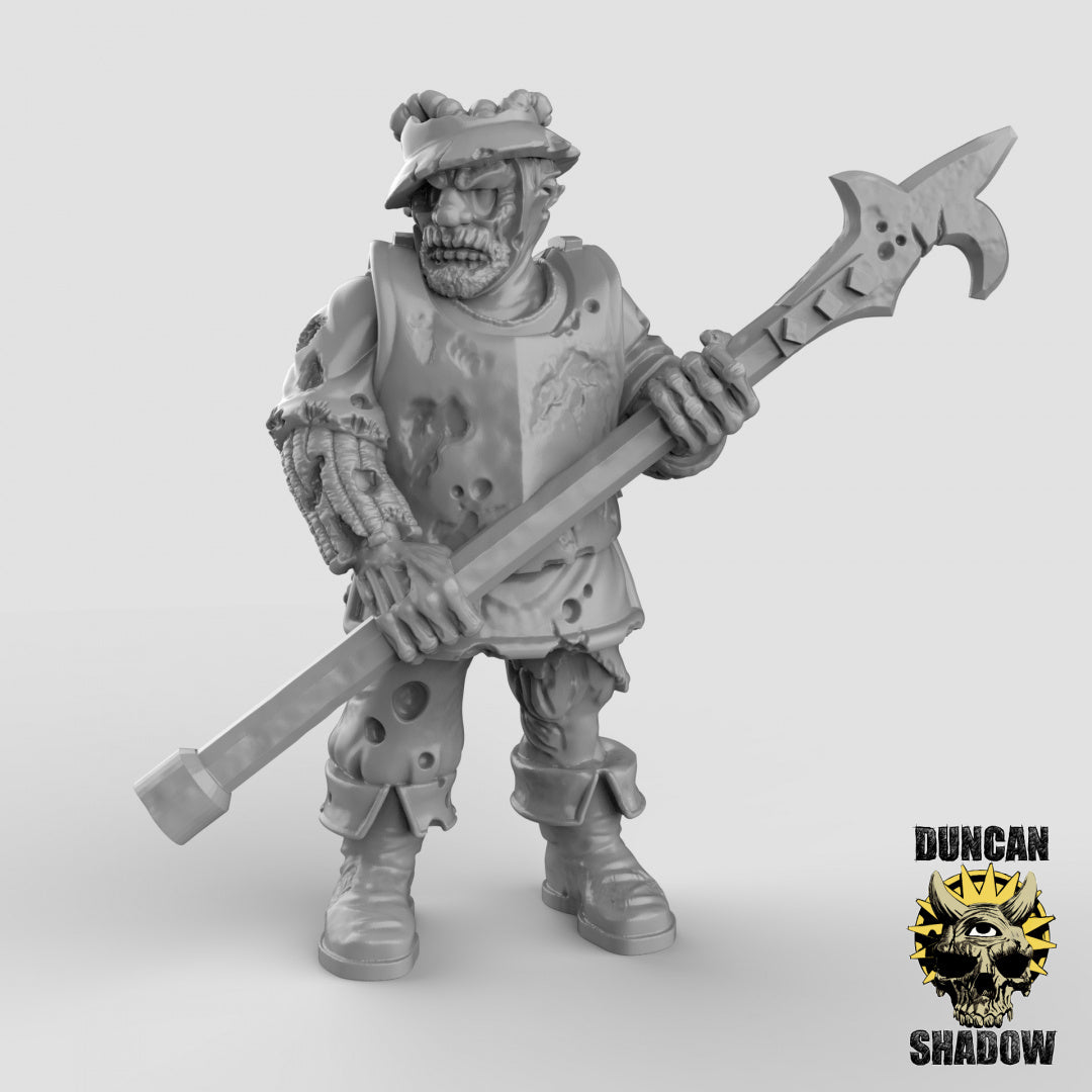 Zombie-Mensch-Stadtwächter mit Stangenwaffen | Duncan Shadow | Kompatibel mit Dungeons &amp; Dragons und Pathfinder