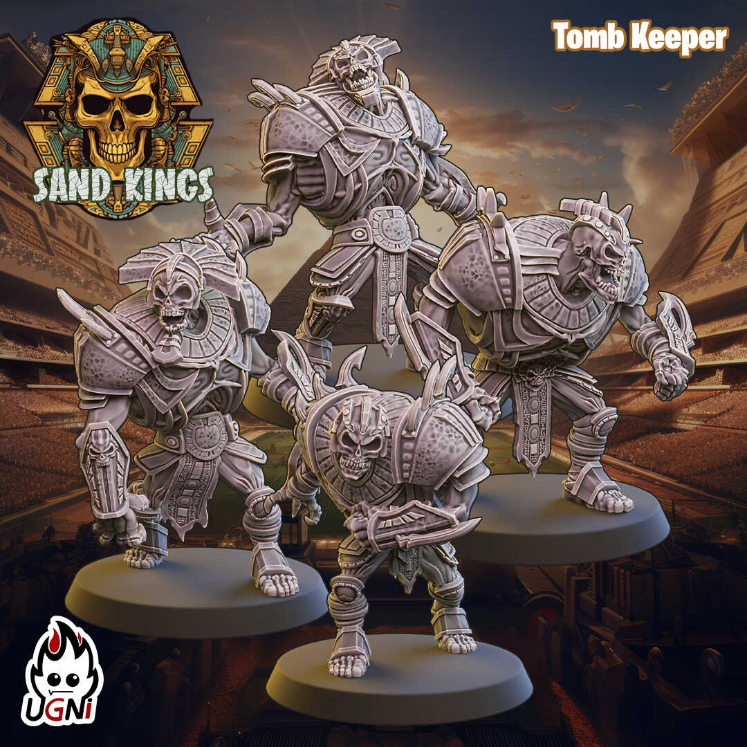 The Sand Kings - Mummy Undead Fantasy Football Team - 16 Players - Ugni Miniatures