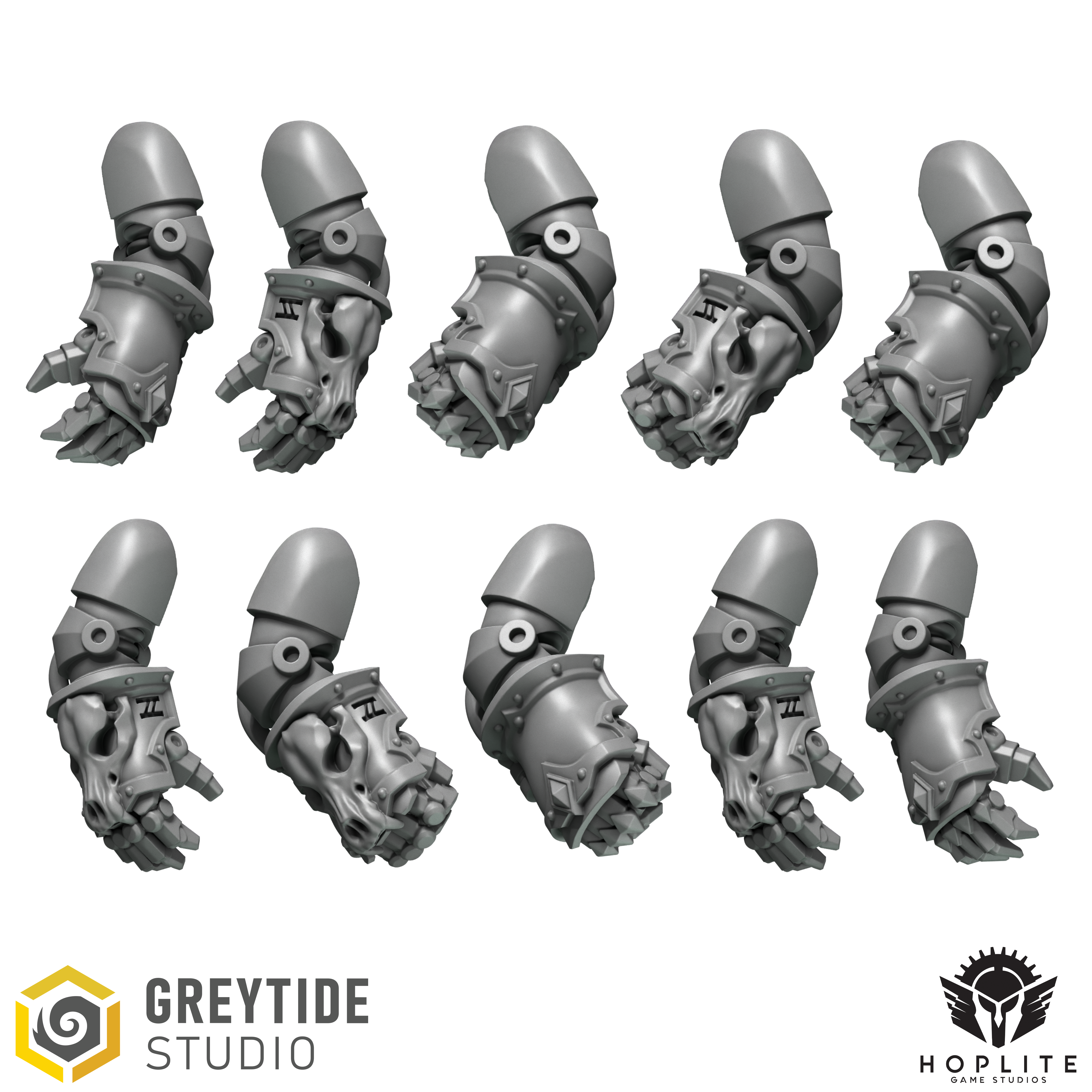Primal Power Fists A (x10) | Grey Tide Studios | Primal Hounds | Umbauteile &amp; Bits