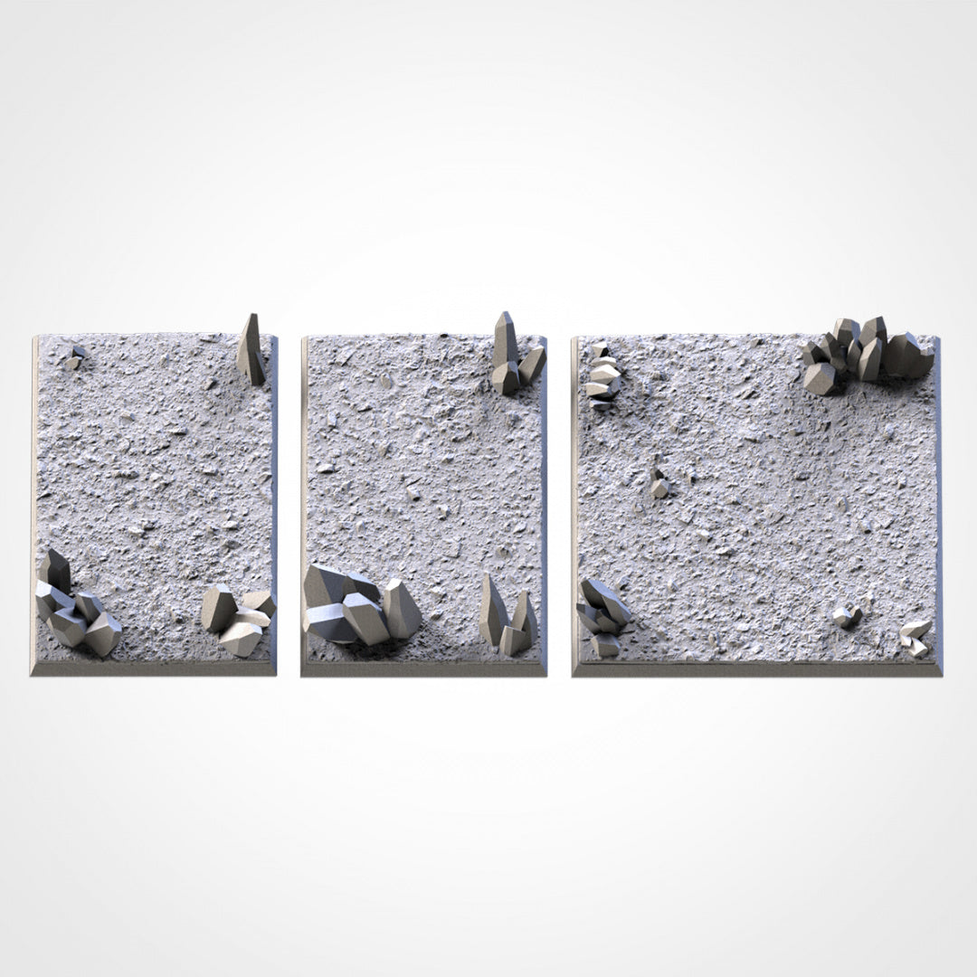 Crystal Square Bases | 20mm | 25mm | 40mm | Txarli Factory | Magnetizable Scenic Textured Square