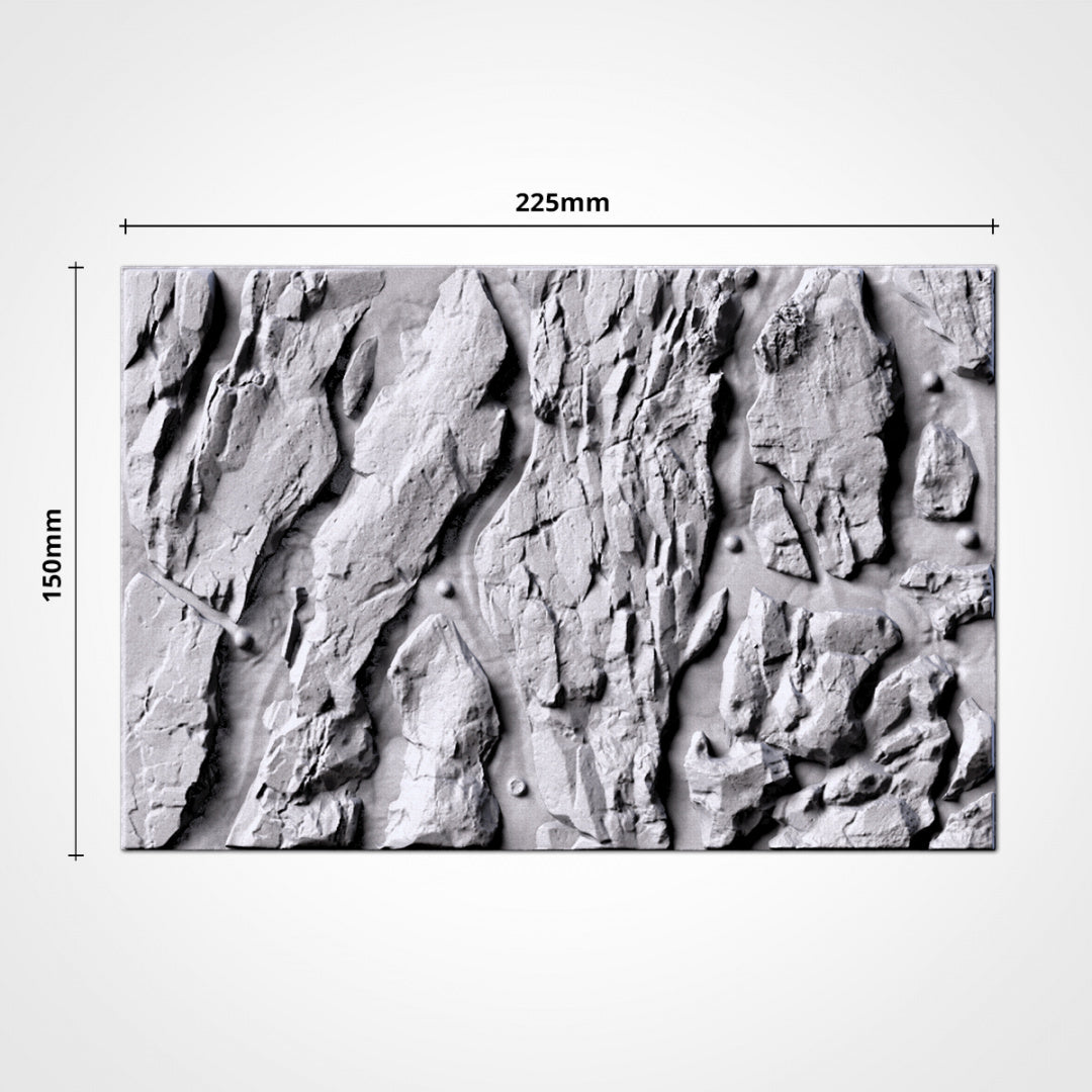 Bases cuadradas volcánicas | 25 mm | 30 mm | 40 mm | Fábrica de Txarli | Cuadrado texturizado escénico magnetizable