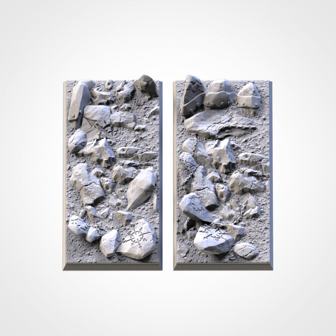 Chaos Hell Square Bases | 20mm | 25mm | 40mm | Txarli Factory | Magnetizable Scenic Textured Square