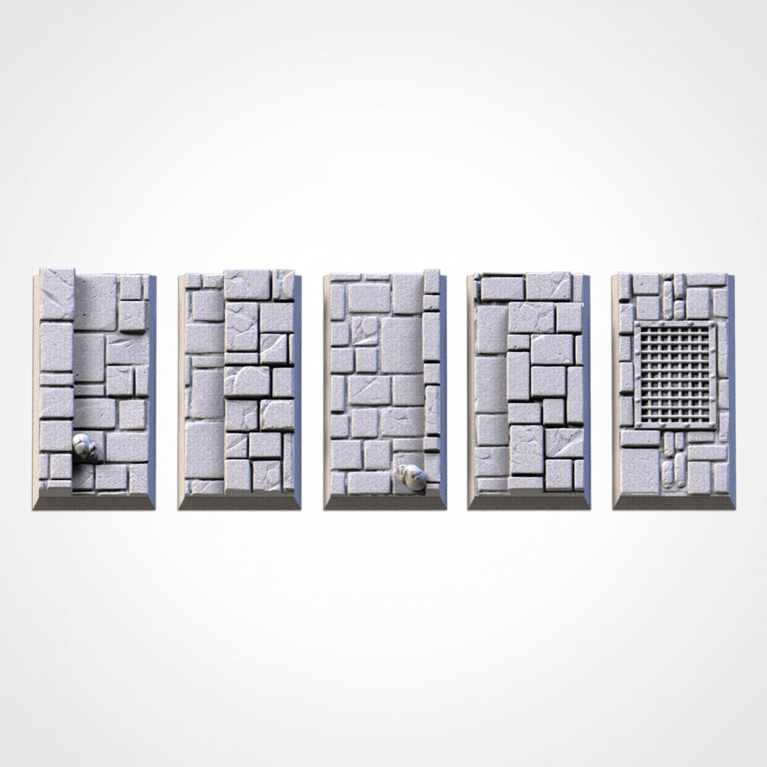 Dungeon Square Bases | 20mm | 25mm | 40mm | Txarli Factory | Magnetizable Scenic Textured Square