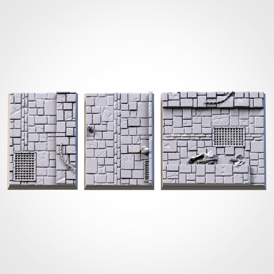 Dungeon Square Bases | 25 mm | 30 mm | 40 mm | Txarli-Fabrik | Magnetisierbares, szenisch strukturiertes Quadrat