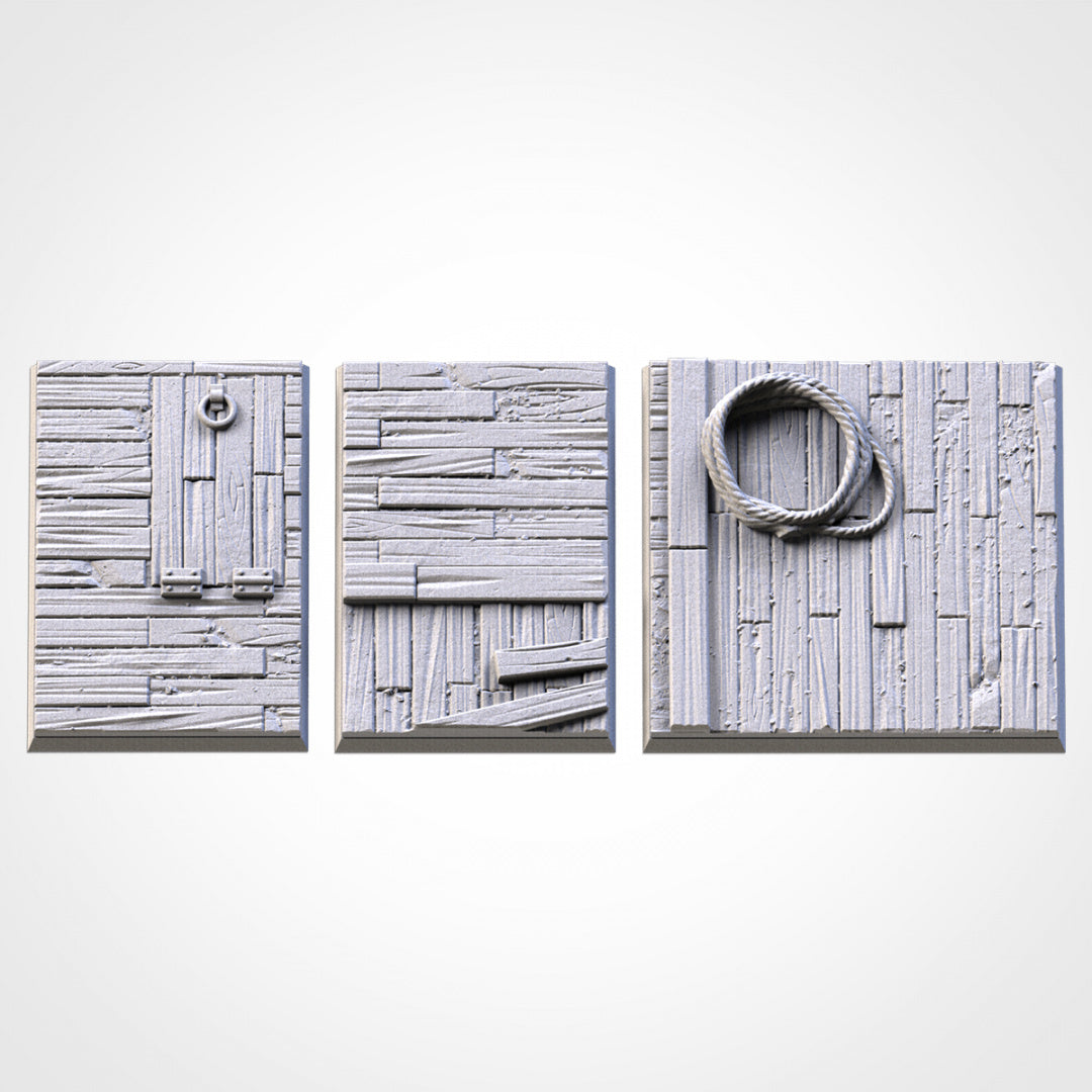 Wooden Square Bases | 25mm | 30mm | 40mm | Txarli Factory | Magnetizable Scenic Textured Round