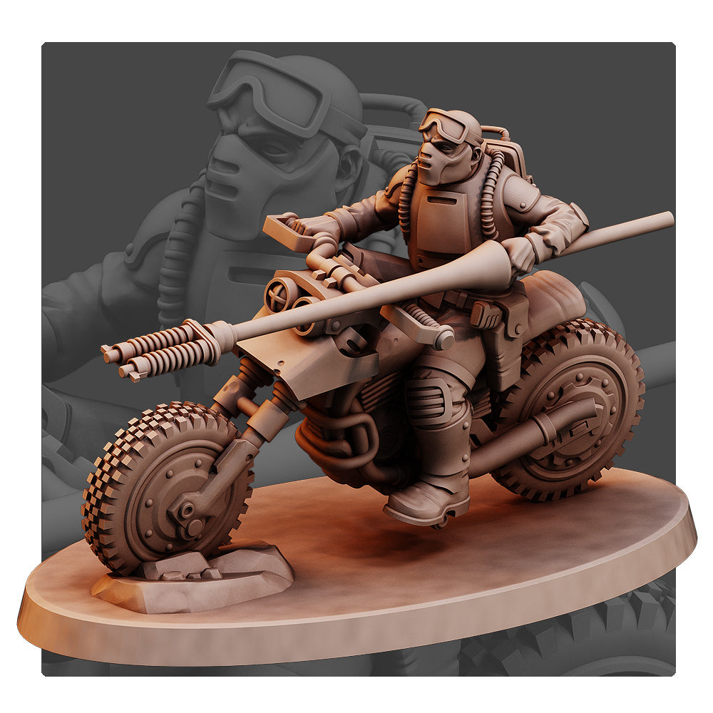 Motorisierte Krieger der Desert Hawks | Red Pilgrim Miniatures | 32 mm