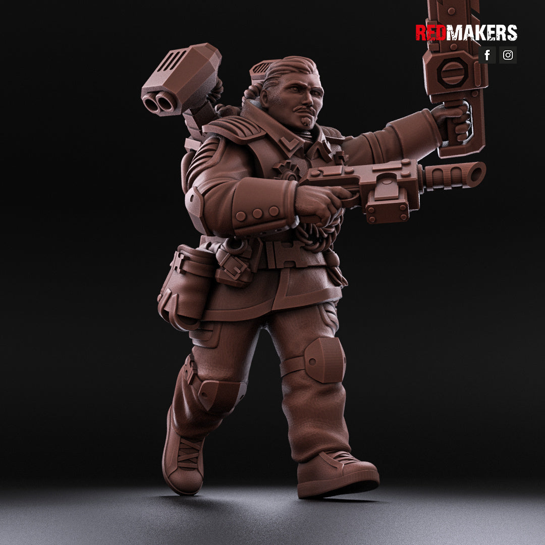 Airborne Drop Division - Officer | Imperial Guard | Redmakers
