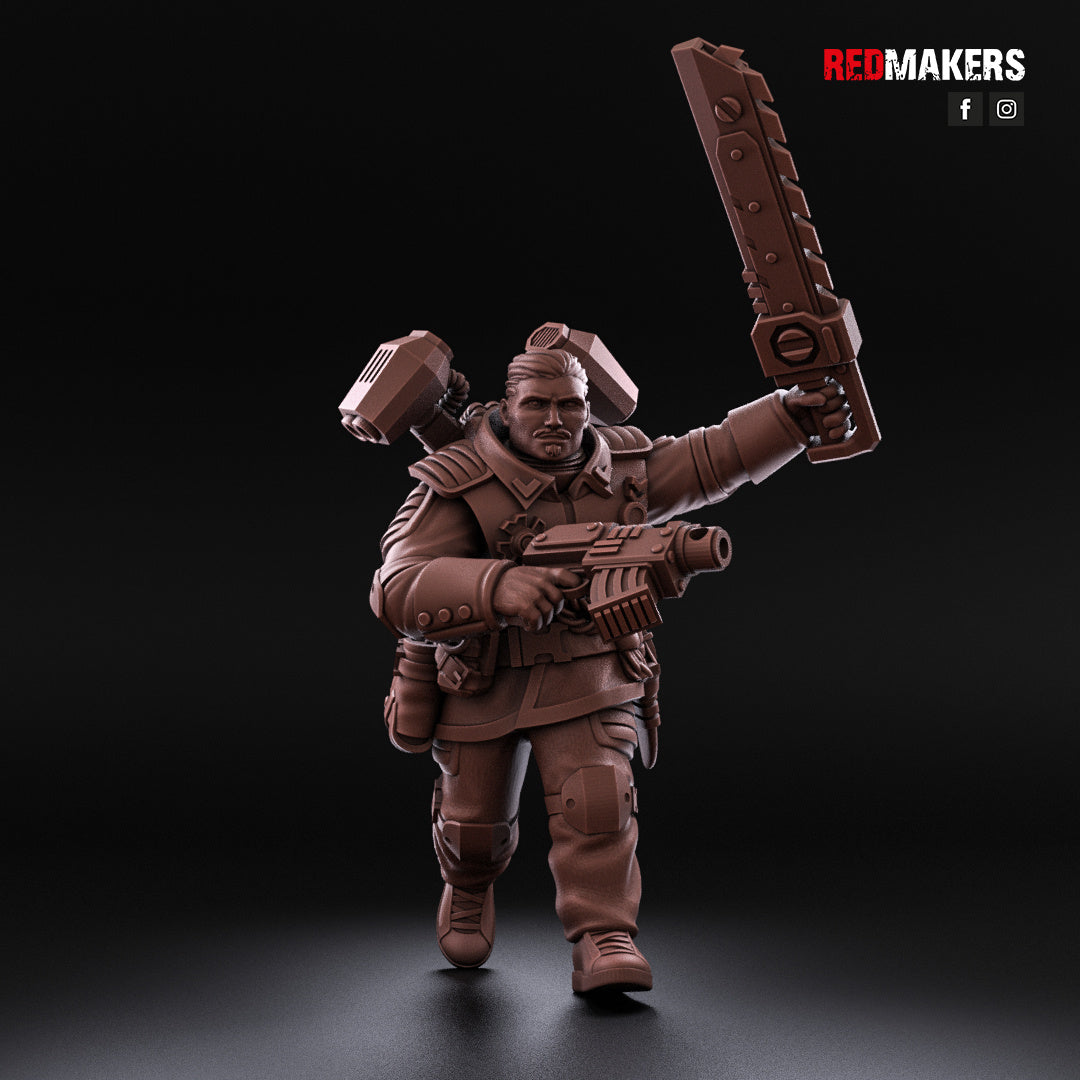 Airborne Drop Division - Officer | Imperial Guard | Redmakers
