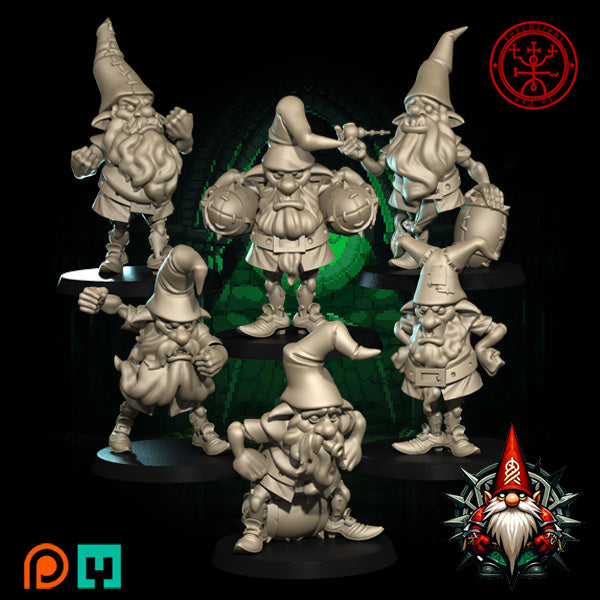 The Gnome Wreckers - Gnome Fantasy Football Team - 14 Players - Torchlight Miniatures