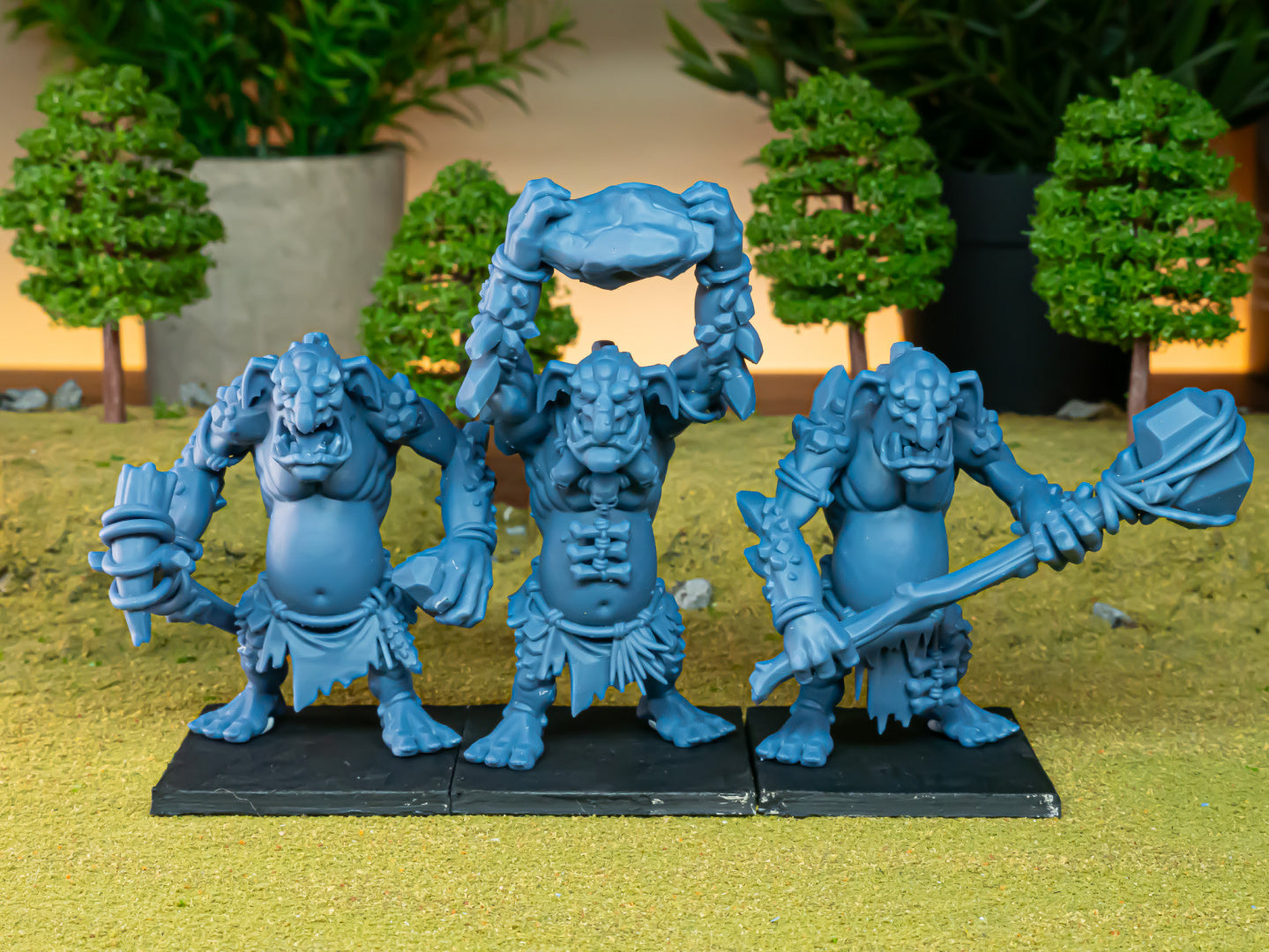 Cave Orc Trolls (x3) - Orc & Goblin Tribes | Highlands Miniatures