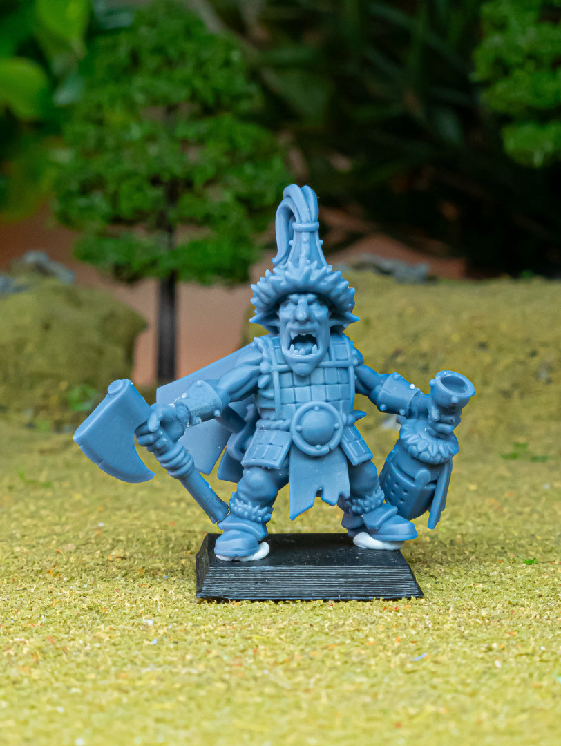 Steppen-Goblin-Held (x1) – Ork- und Goblinstämme | Highlands Miniatures