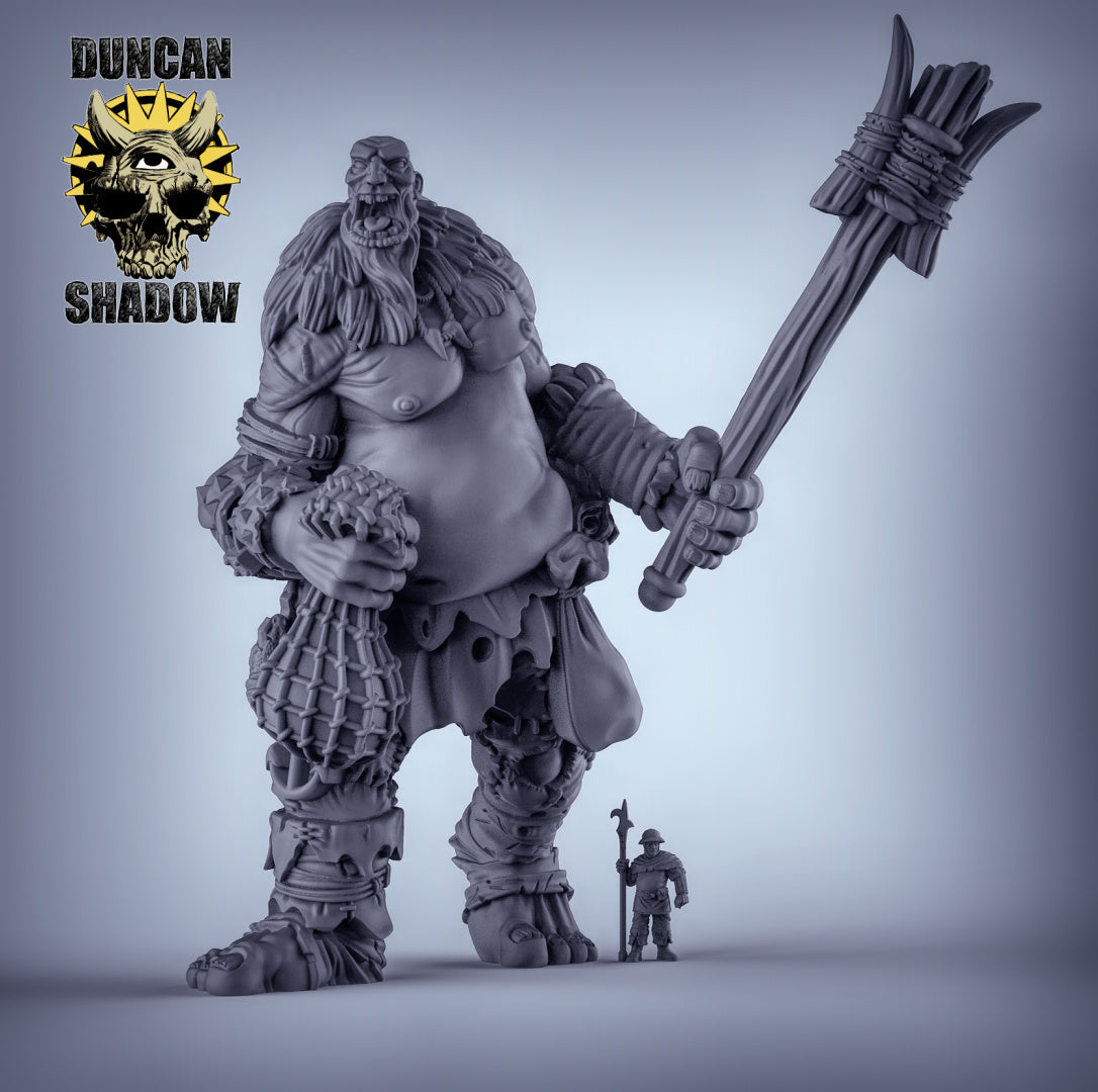 Titán gigante con maza | Sombra de Duncan | Compatible con Dragones y Mazmorras y Pathfinder