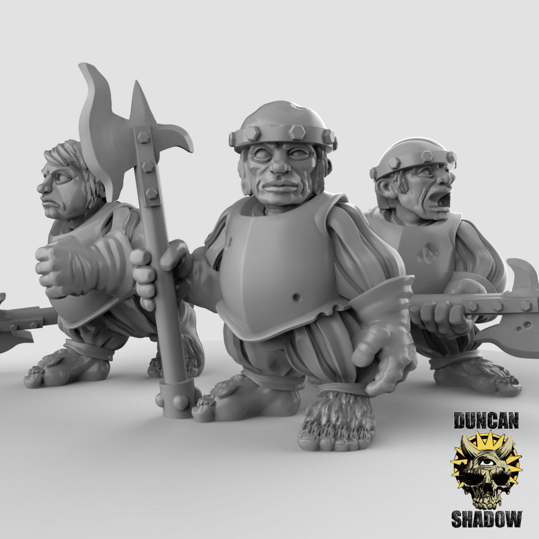 Halflings With Polearms | Duncan Shadow | Compatible with Dungeons & Dragons and Pathfinder