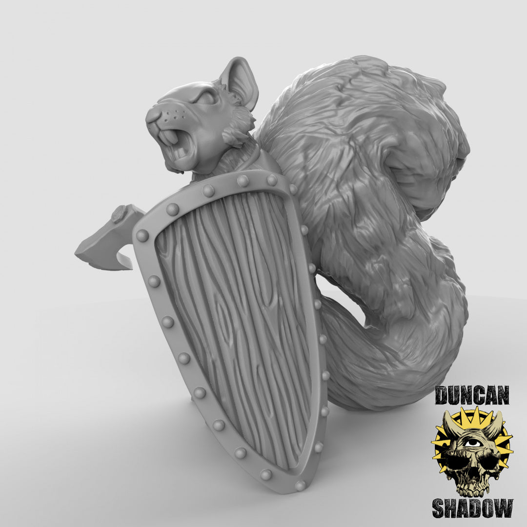 Scurryni Squirrel Folk Fighters | Duncan Shadow | Compatible with Dungeons & Dragons and Pathfinder