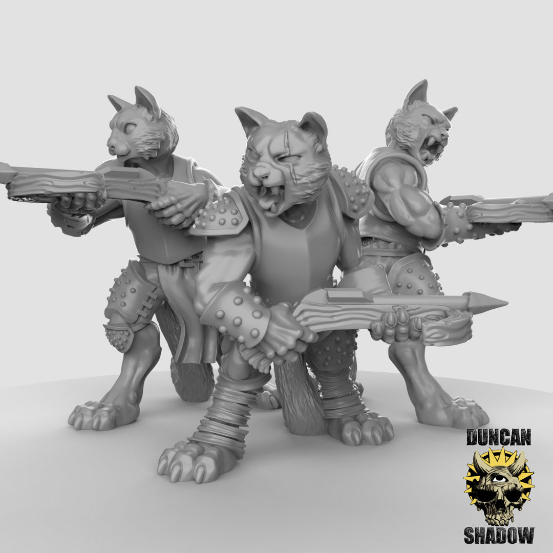 Cat Folk With Crossbows | Duncan Shadow | Compatible with Dungeons & Dragons and Pathfinder