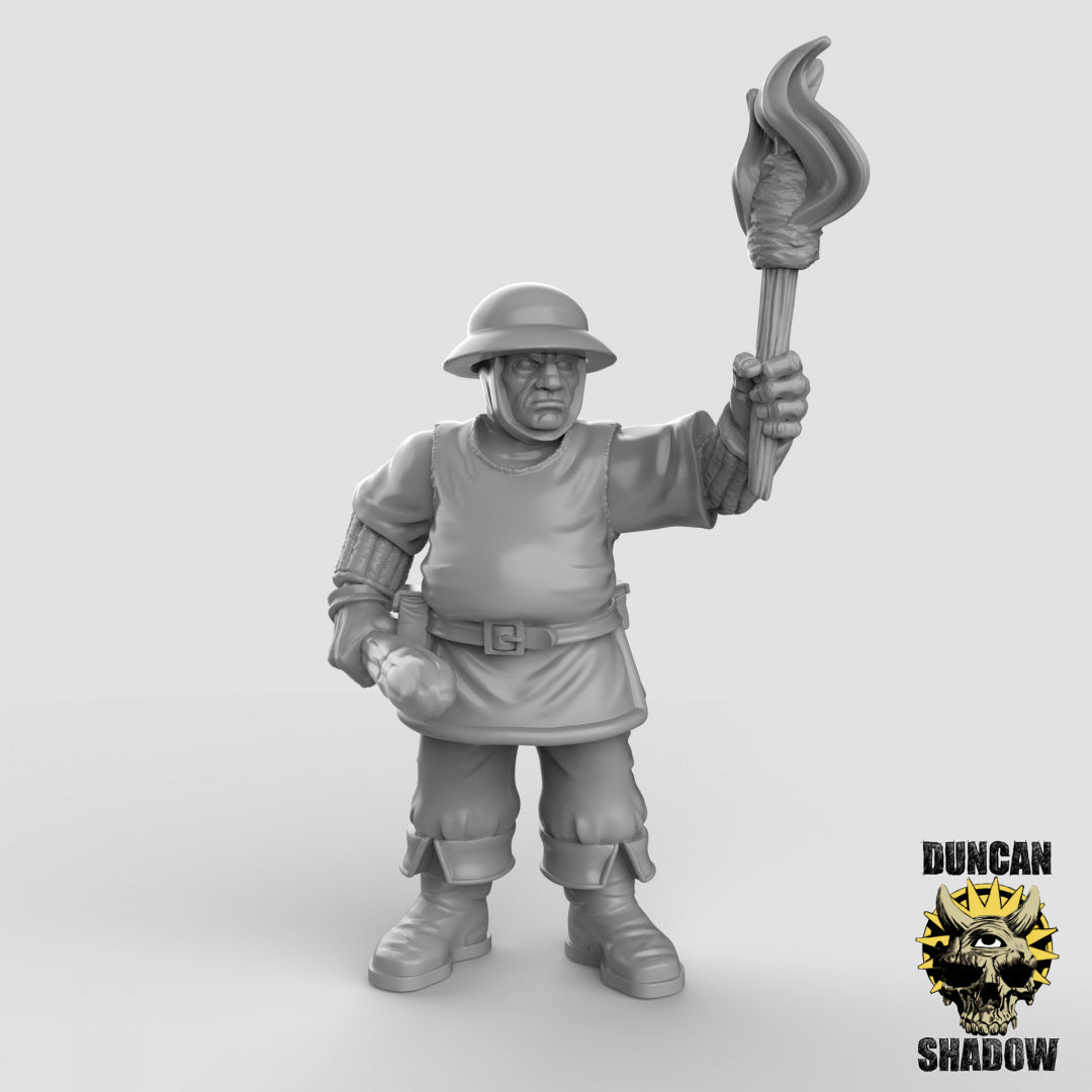 Human Town Guard With Clubs | Duncan Shadow | Compatible with Dungeons & Dragons and Pathfinder