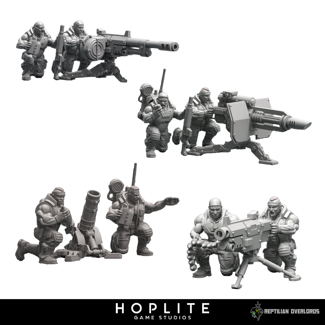 Spacenam: Universal Heavy Weapons Team | Reptilian Overlords | 28mm
