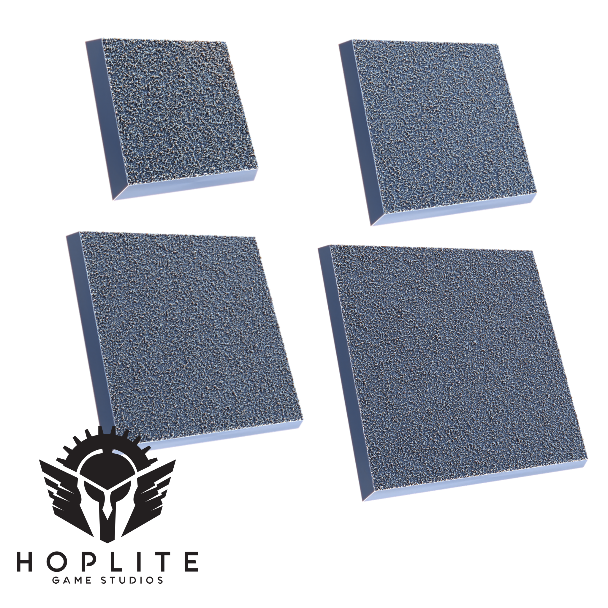 Bases cuadradas magnetizables con textura hoplita | Bases cuadradas de fantasía | 25 mm | 30 mm | 40 mm | 50 mm | y más tamaños