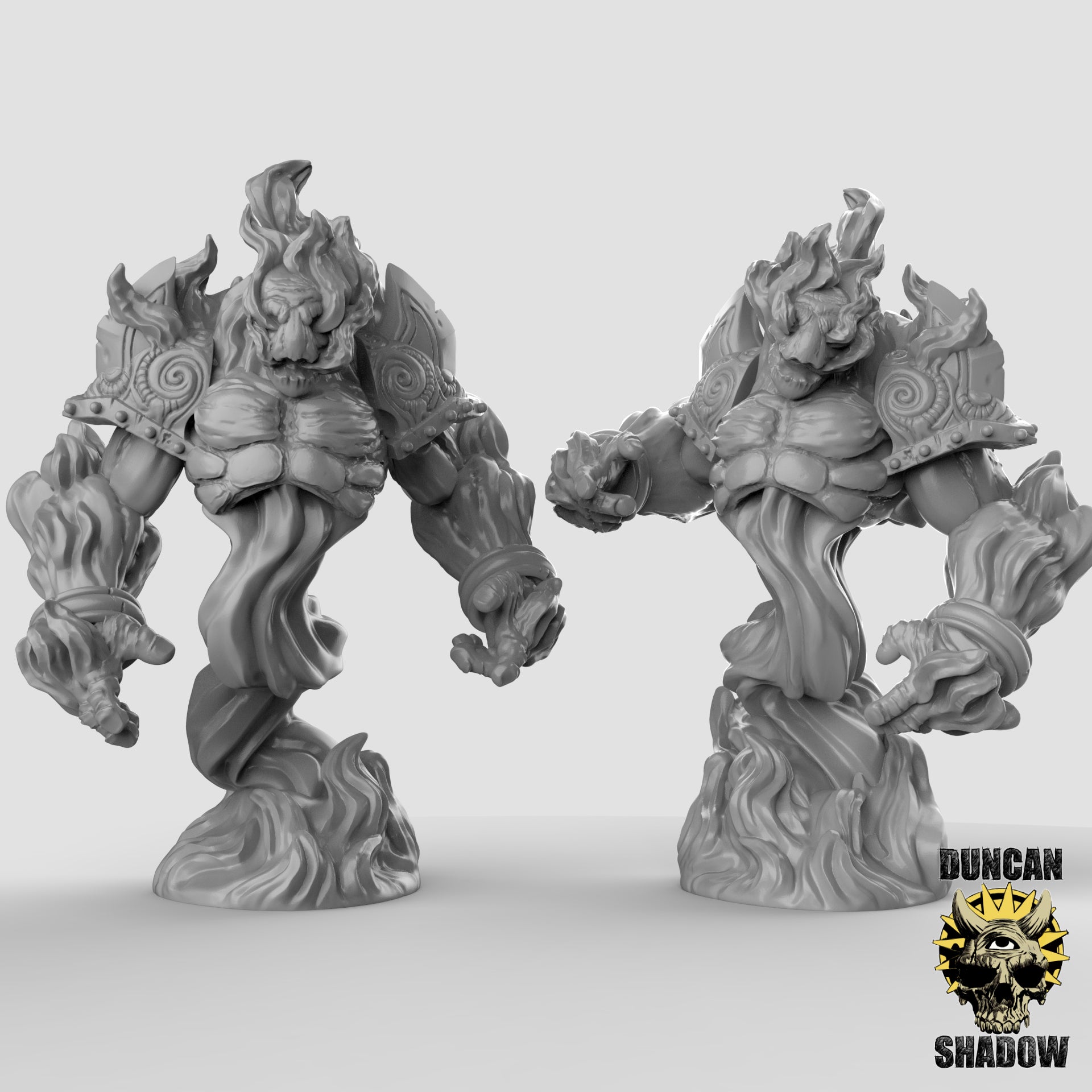 Large Fire Elementals | Duncan Shadow | Compatible with Dungeons & Dragons and Pathfinder