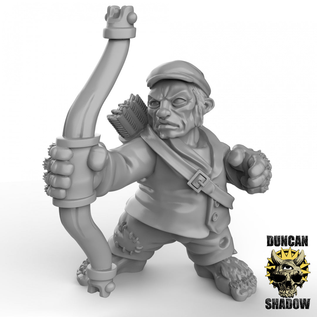 Halfling Rabble, Bows | Duncan Shadow | Compatible with Dungeons & Dragons and Pathfinder