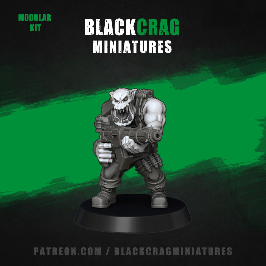 Orc Shooter Ladz | Space Orcs | Greenskin Orks |Malicious Miniatures