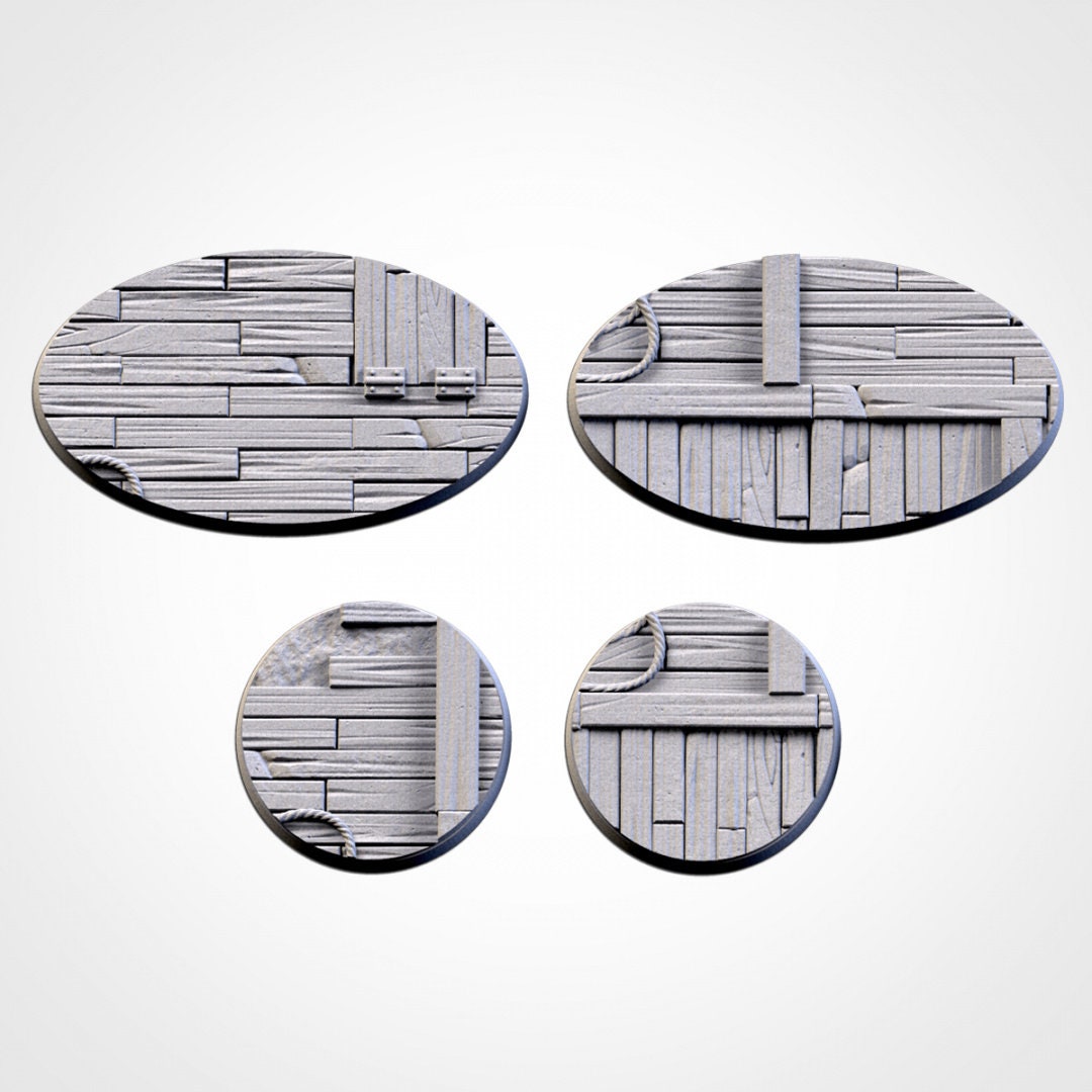 Wooden Bases | 25mm | 32mm | 40mm | Txarli Factory | Magnetizable Scenic Textured Round