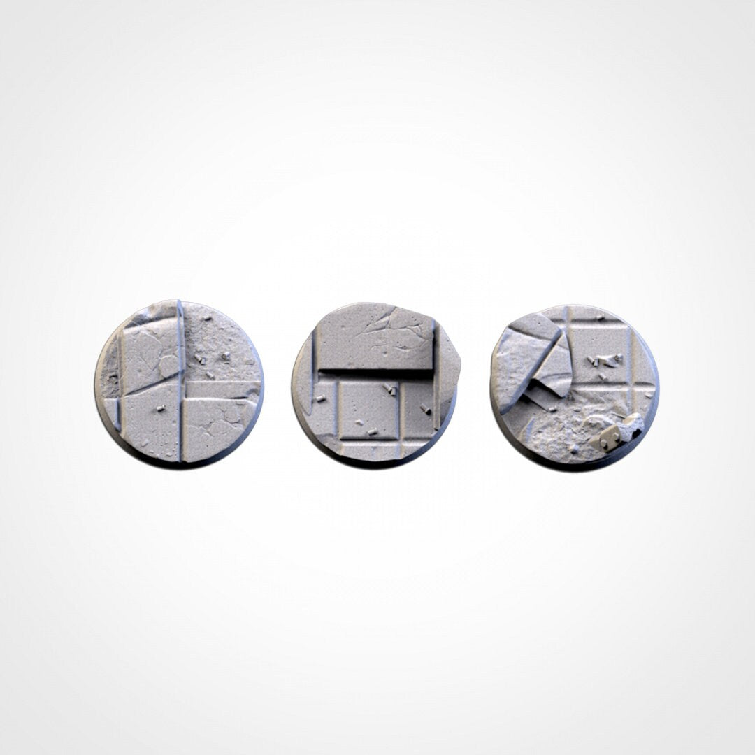 Basen für Stadtruinen | 25 mm | 32 mm | 40 mm | Txarli-Fabrik | Magnetisierbare, szenische, strukturierte Runde