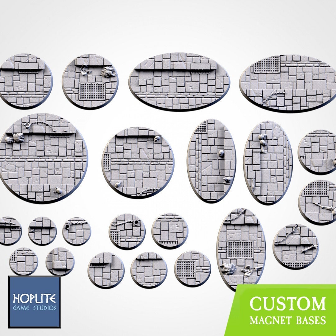 Dungeon Bases | 25mm | 32mm | 40mm | Txarli Factory | Magnetizable Scenic Textured Round