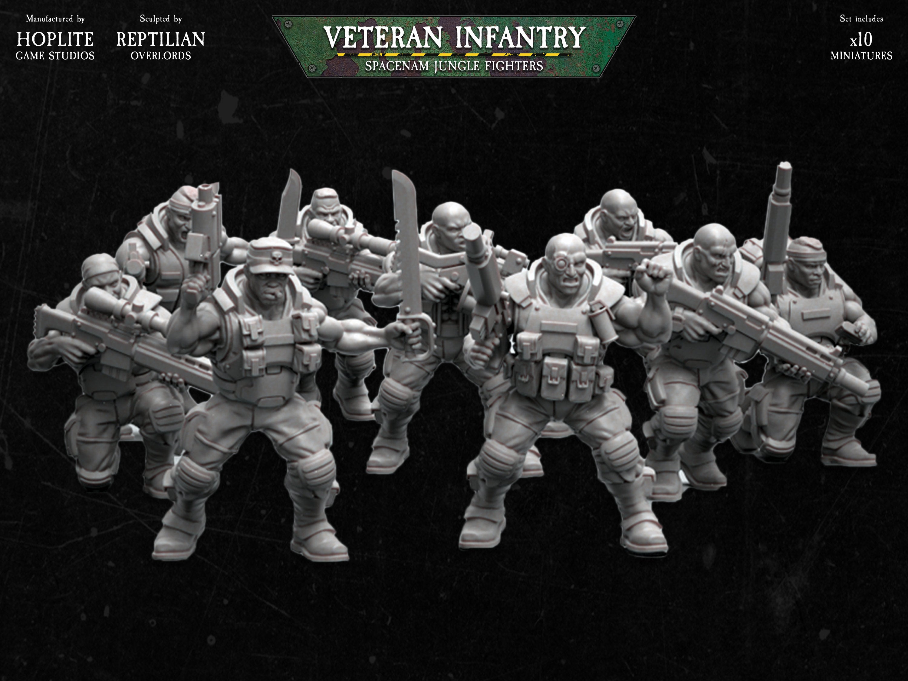 Spacenam: Veteran Infantry Squad | Reptilian Overlords | 28mm