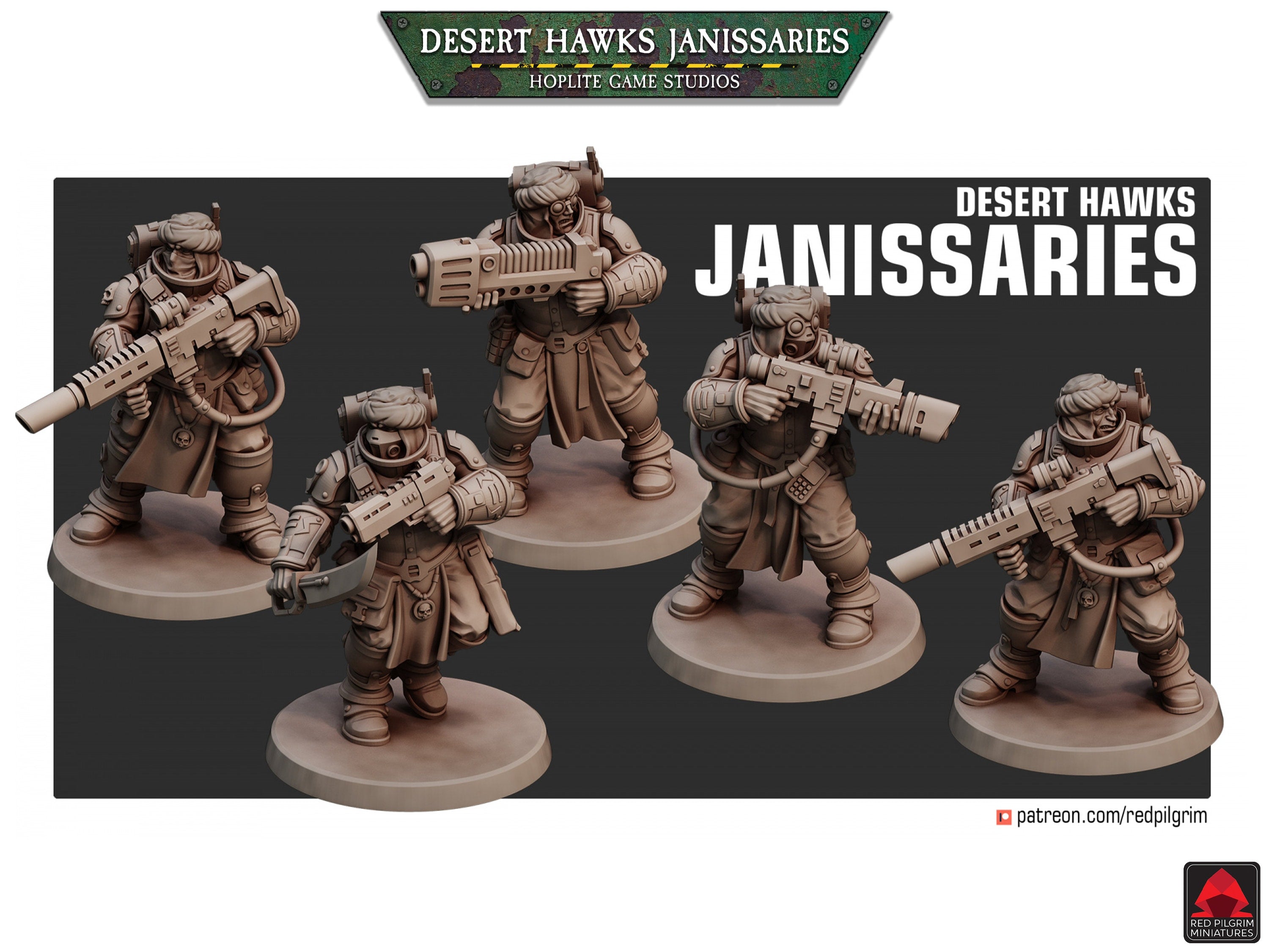 Desert Hawks Janissaries | Red Pilgrim Miniatures | 32mm