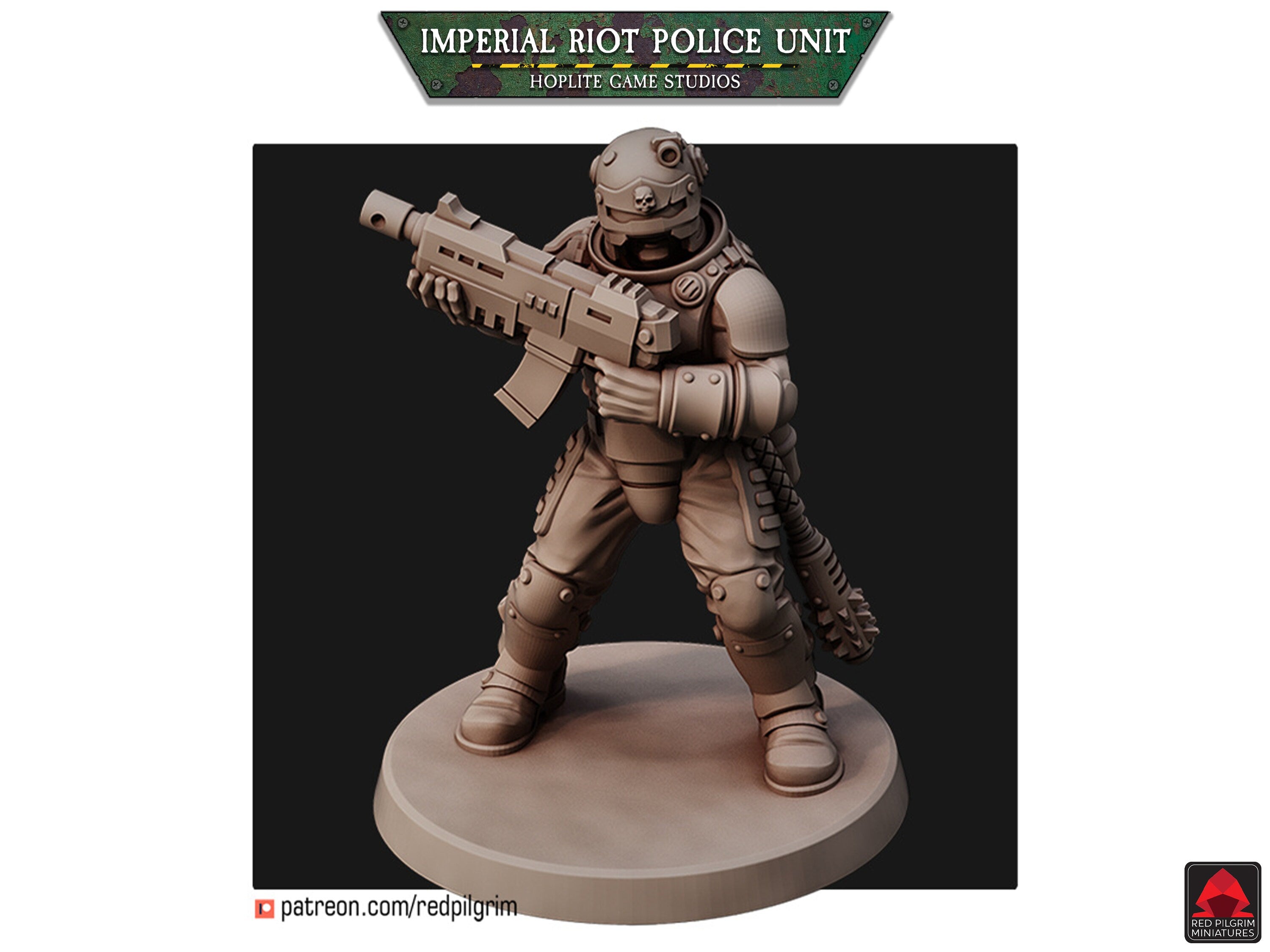 Unidad de Policía Antidisturbios Imperial | Miniaturas del Peregrino Rojo | 32mm