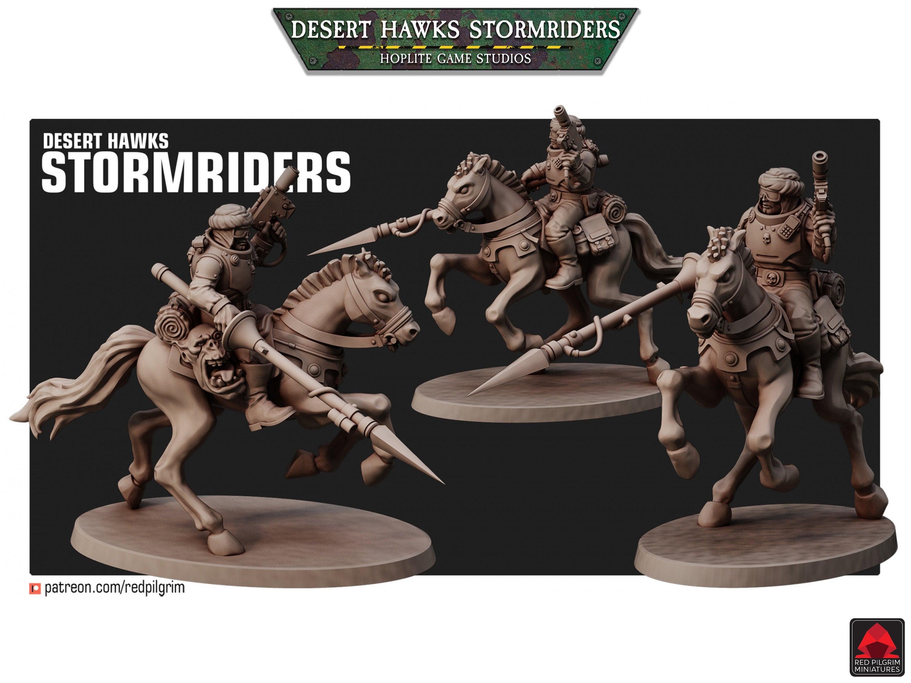 Desert Hawks Stormriders Cavalry | Red Pilgrim Miniatures | 32mm