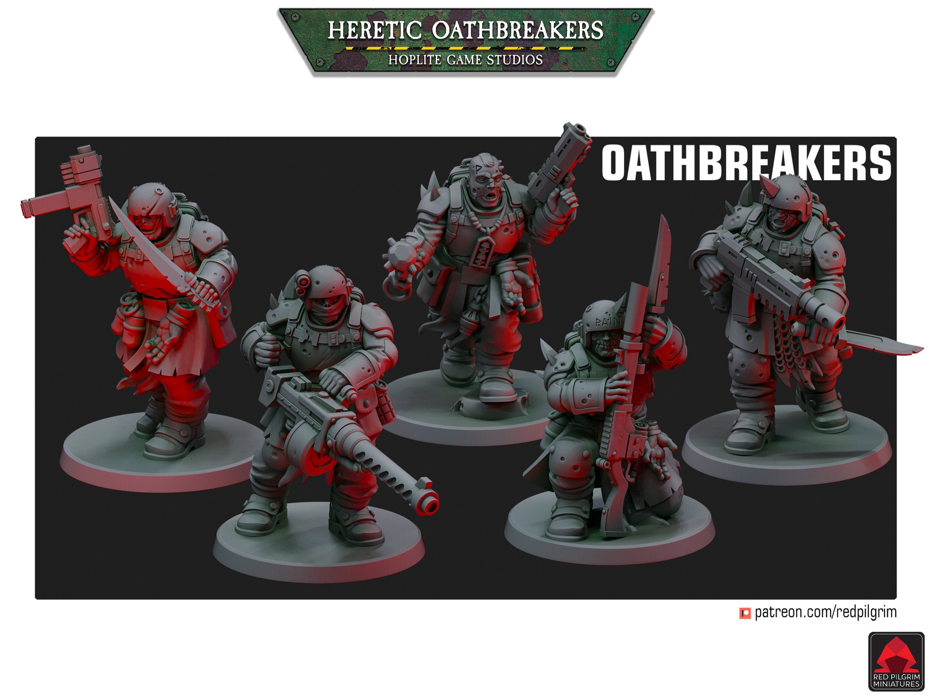 Heretic Traitor Oathbreakers | Red Pilgrim Miniatures | 32mm